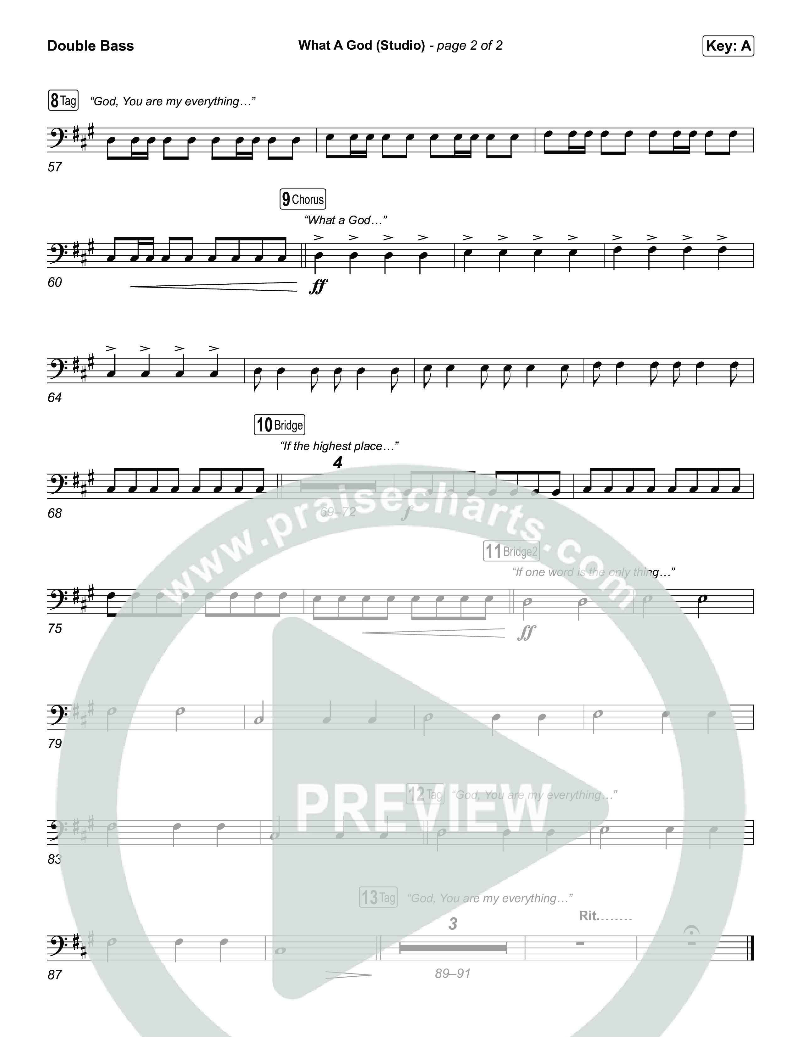 What A God (Studio) String Bass (SEU Worship / Chelsea Plank / Kenzie Walker / Roosevelt Stewart)