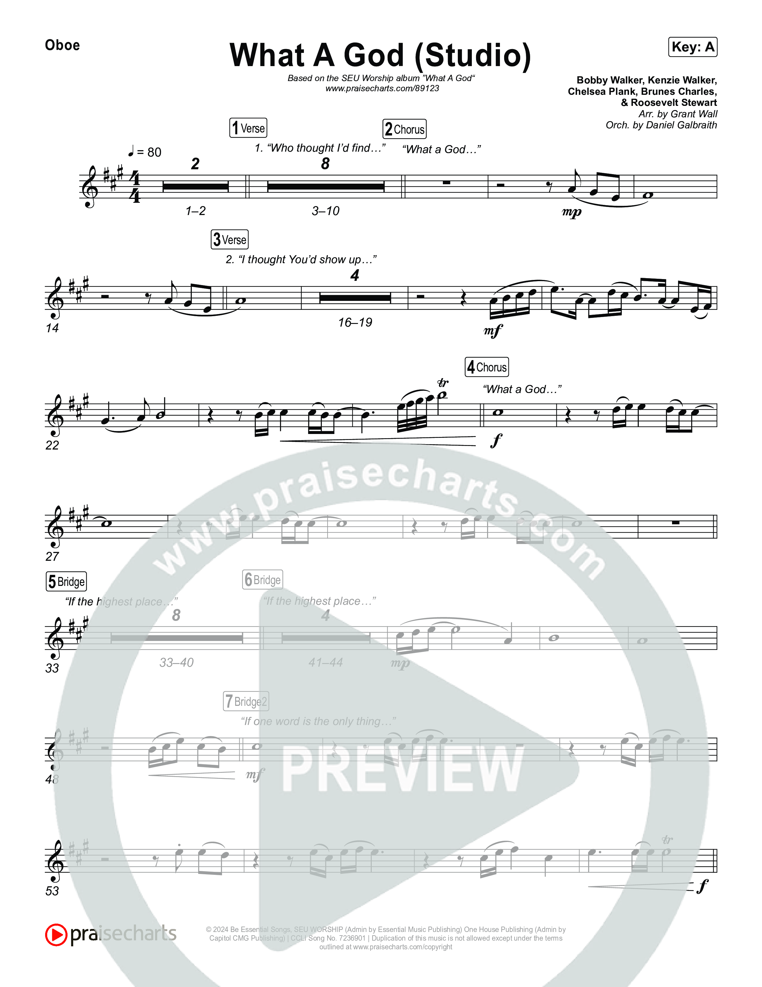 What A God (Studio) Oboe (SEU Worship / Chelsea Plank / Kenzie Walker / Roosevelt Stewart)