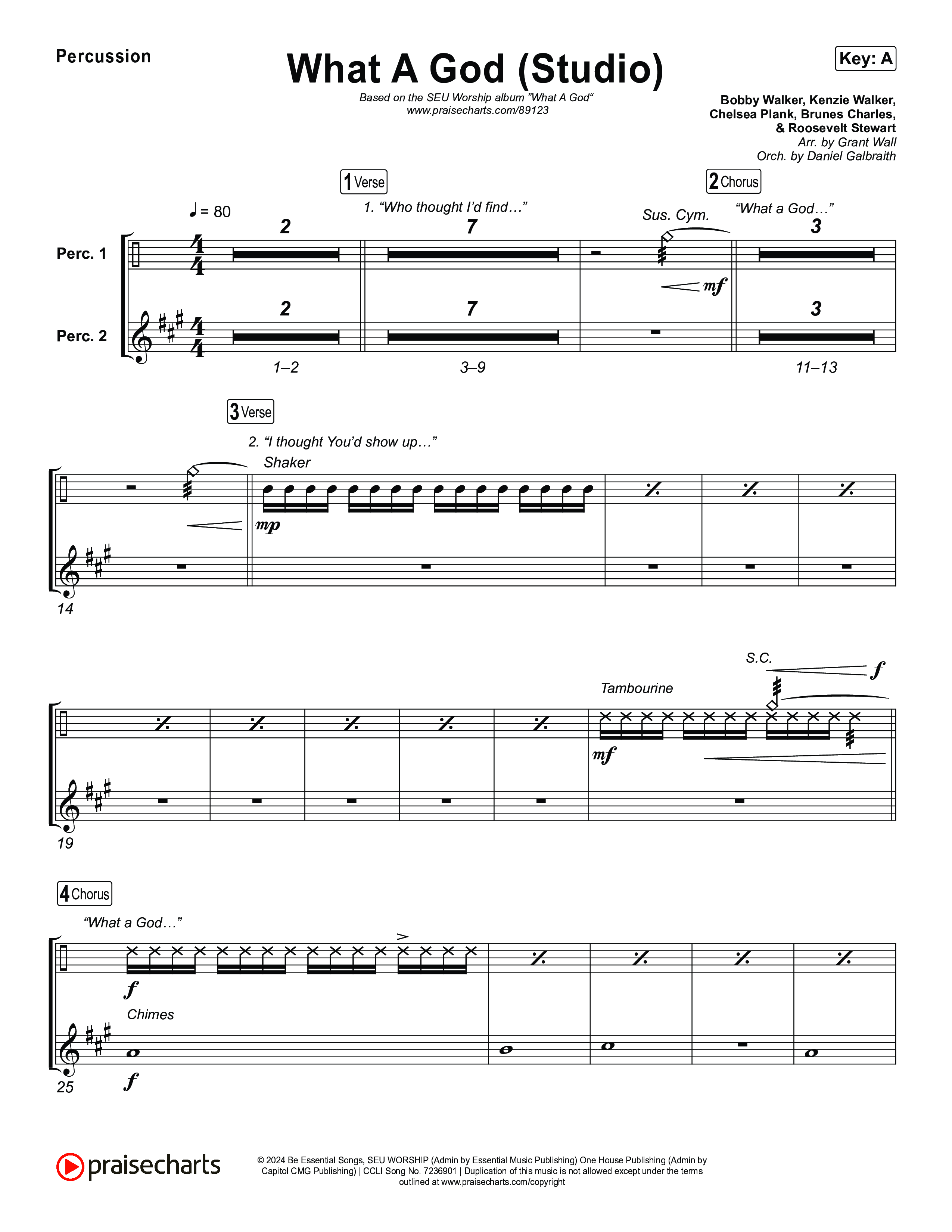 What A God (Studio) Percussion (SEU Worship / Chelsea Plank / Kenzie Walker / Roosevelt Stewart)
