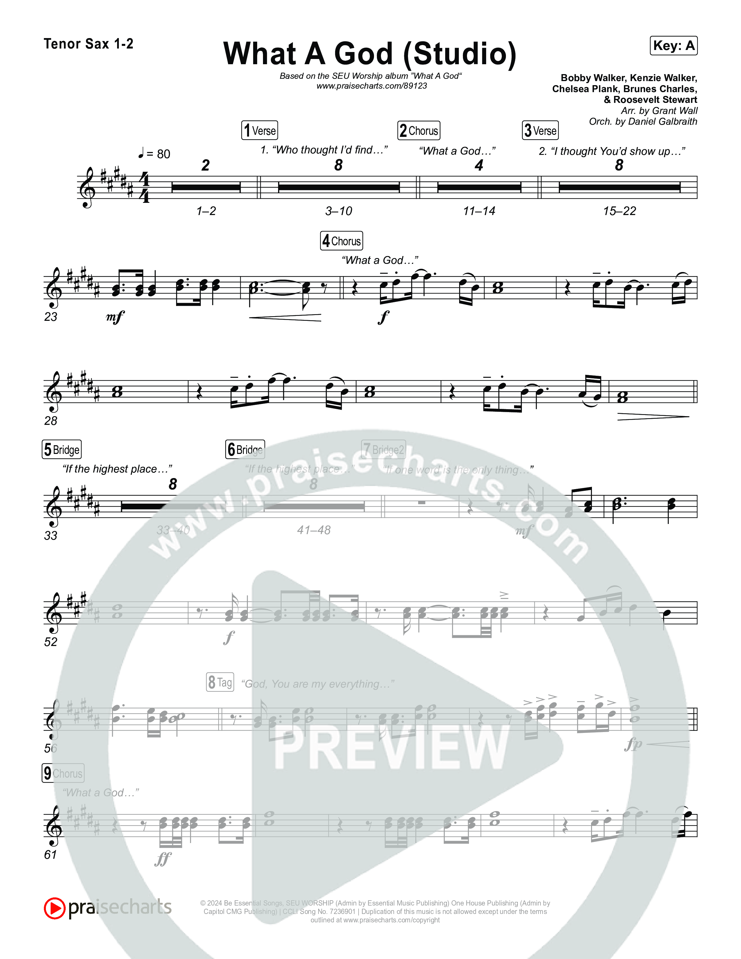 What A God (Studio) Sax Pack (SEU Worship / Chelsea Plank / Kenzie Walker / Roosevelt Stewart)