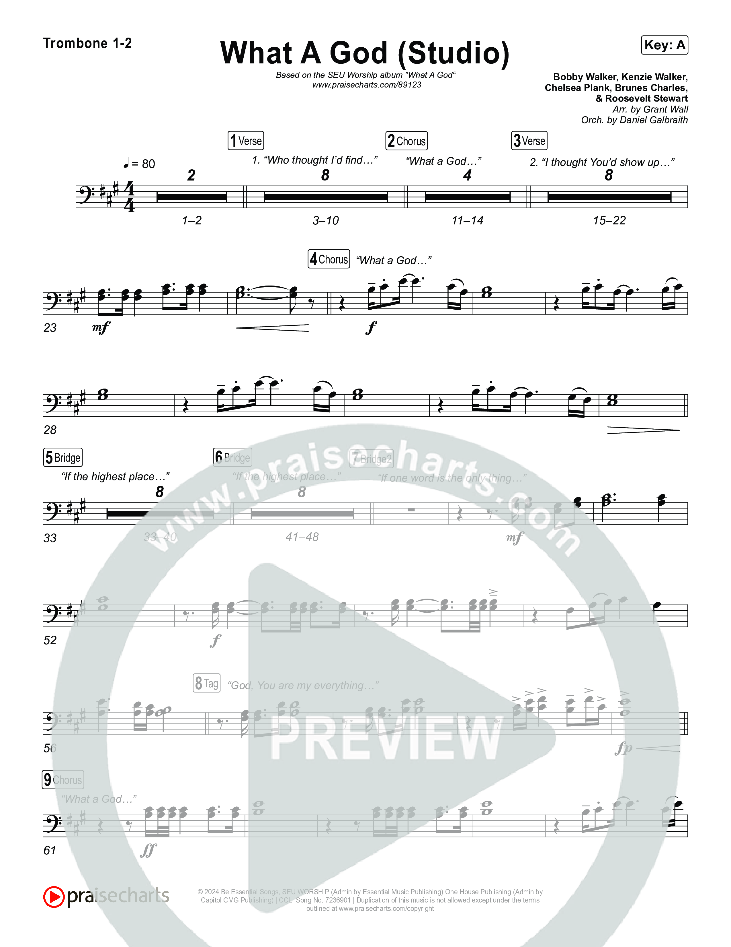 What A God (Studio) Trombone 1,2 (SEU Worship / Chelsea Plank / Kenzie Walker / Roosevelt Stewart)