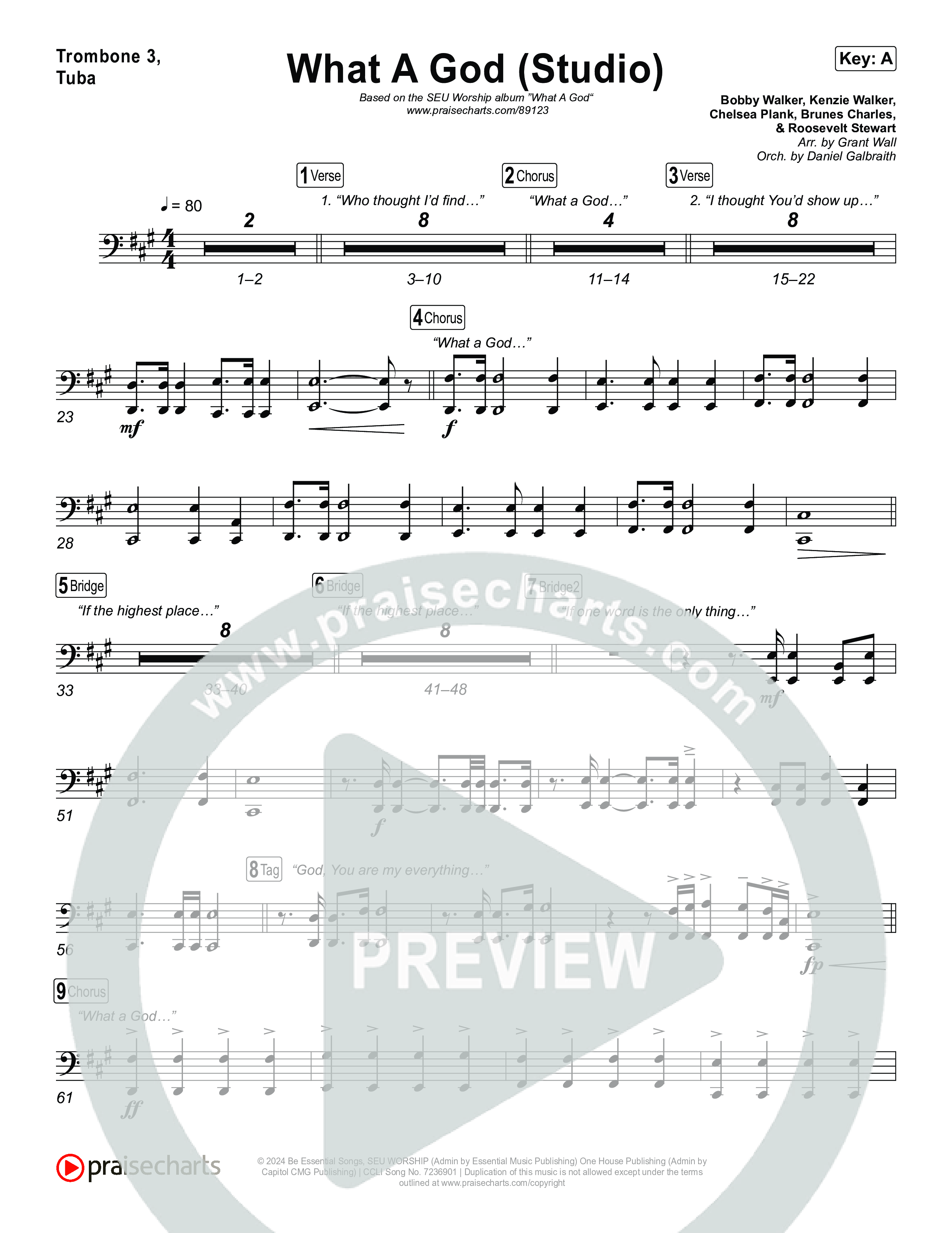 What A God (Studio) Trombone 1,2 (SEU Worship / Chelsea Plank / Kenzie Walker / Roosevelt Stewart)