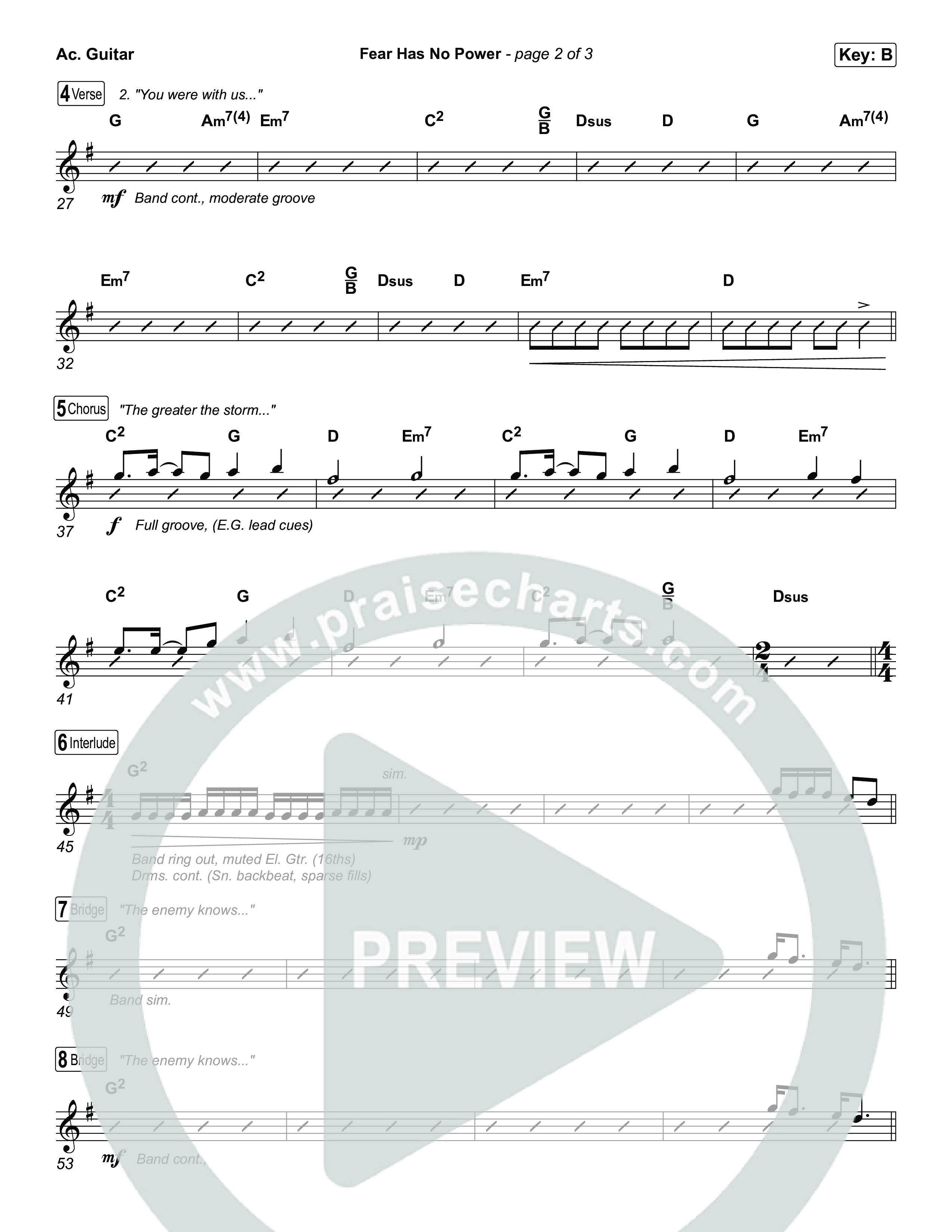 Fear Has No Power Acoustic Guitar (Phil Wickham)