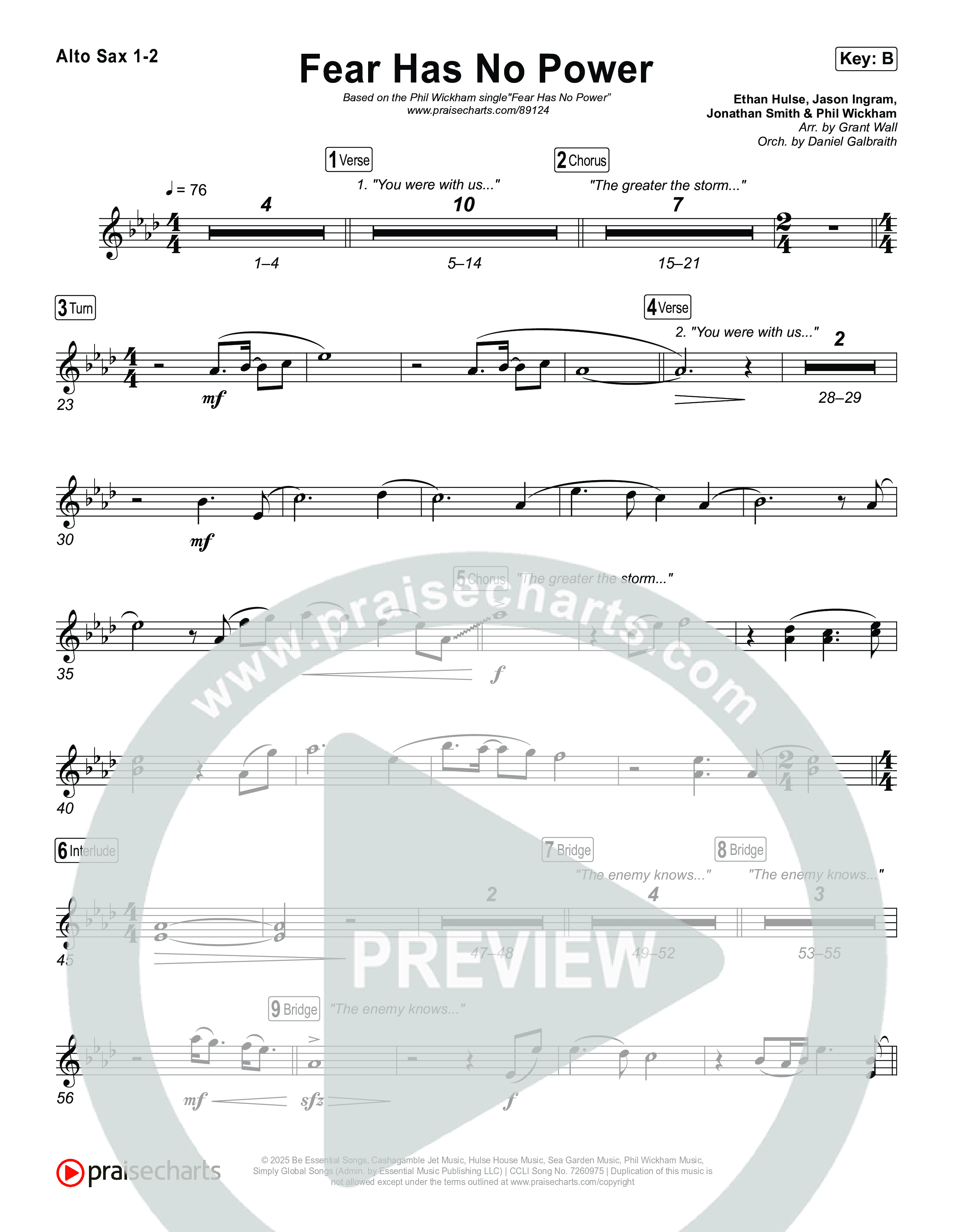 Fear Has No Power Sax Pack (Phil Wickham)