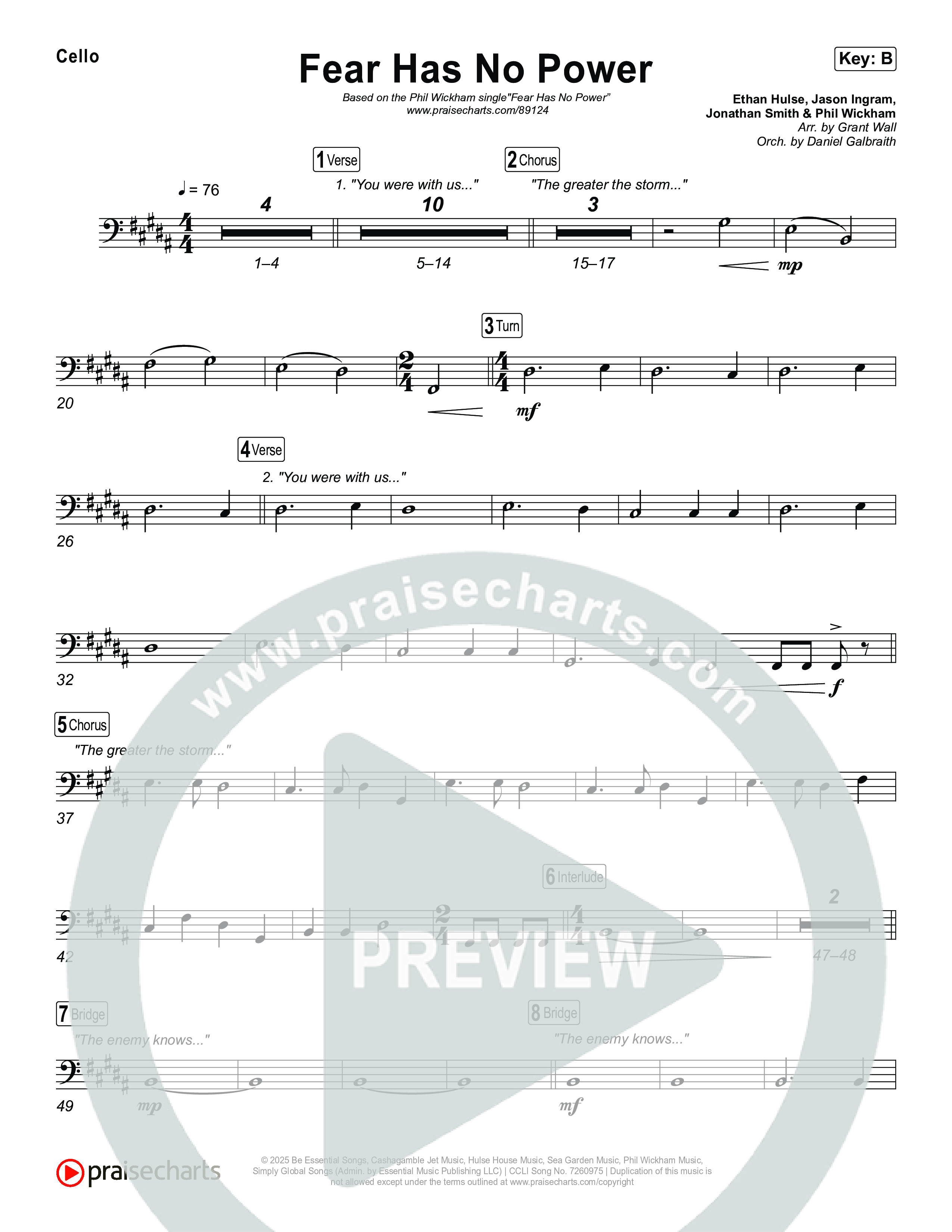 Fear Has No Power Cello (Phil Wickham)