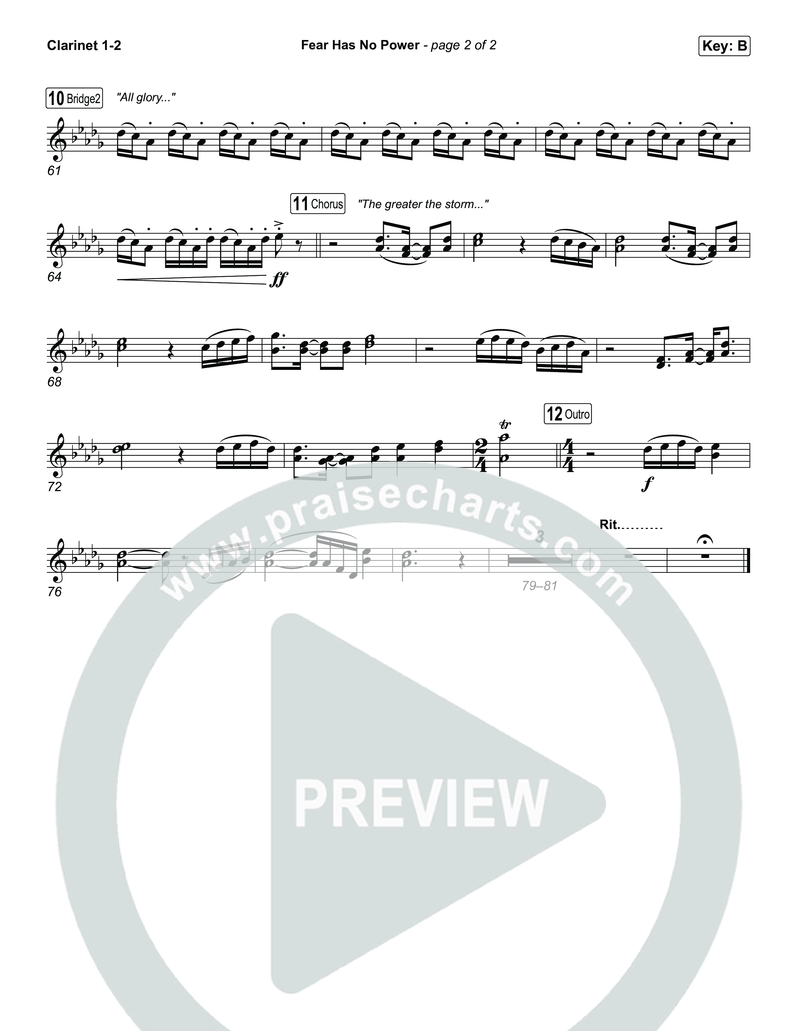 Fear Has No Power Clarinet 1/2 (Phil Wickham)