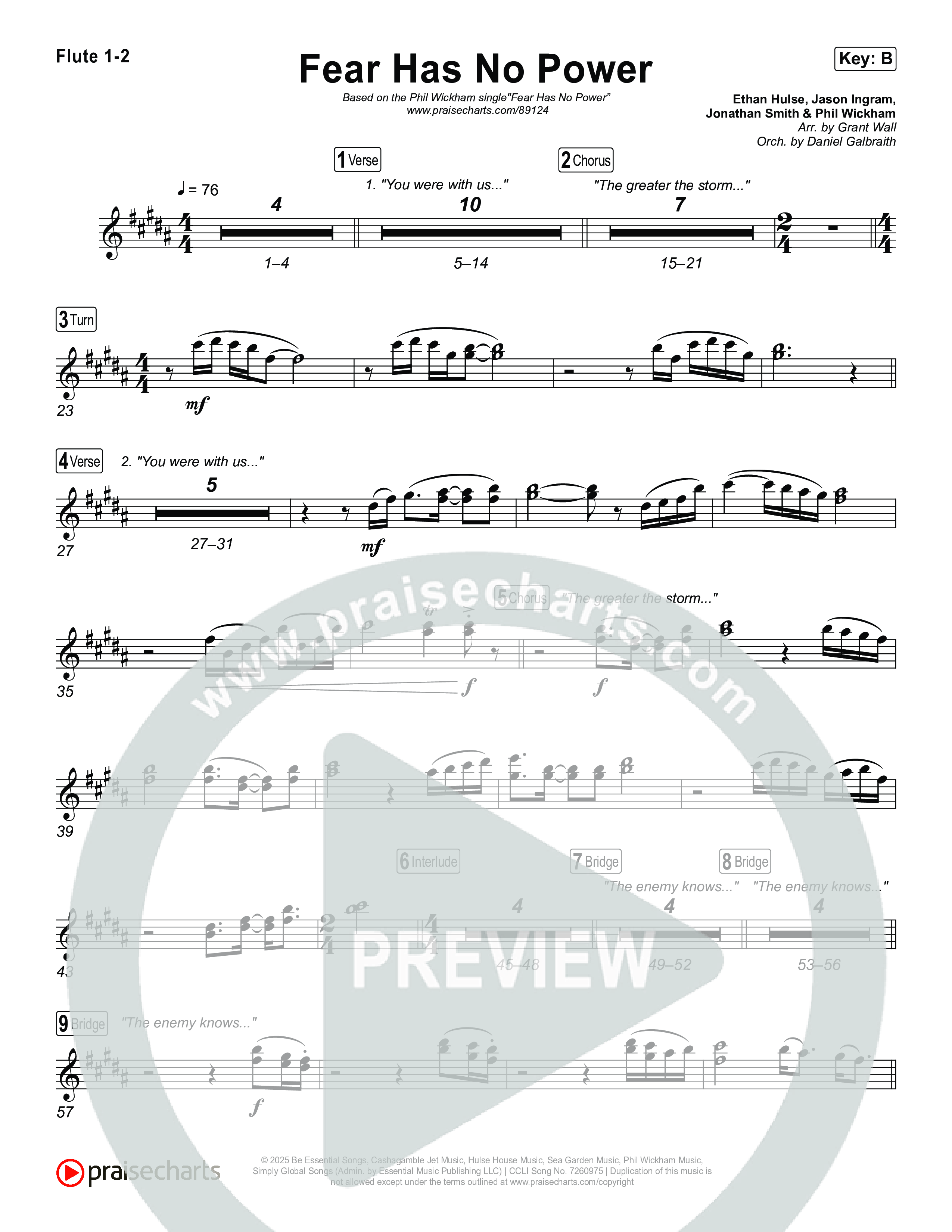 Fear Has No Power Flute 1,2 (Phil Wickham)