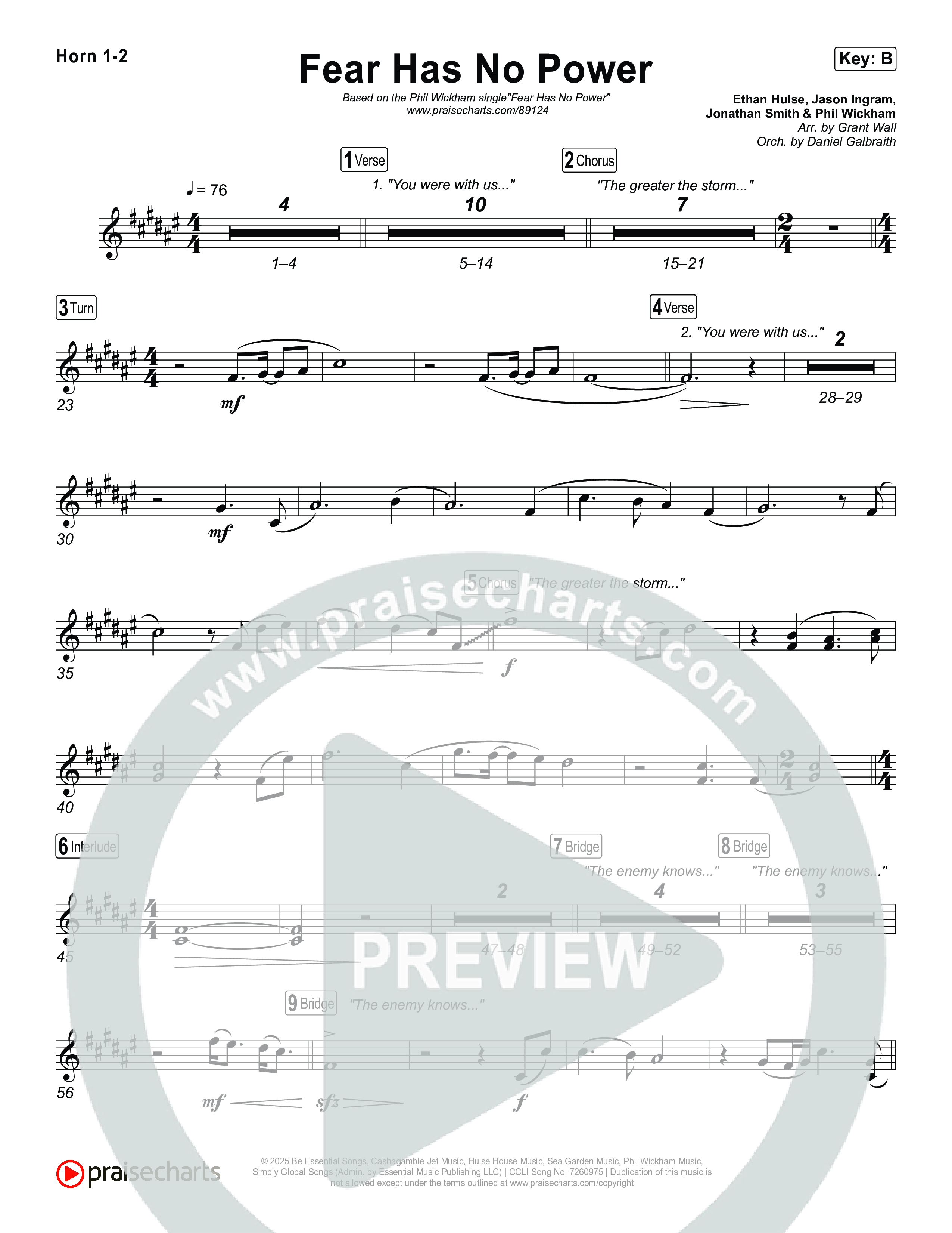 Fear Has No Power Brass Pack (Phil Wickham)