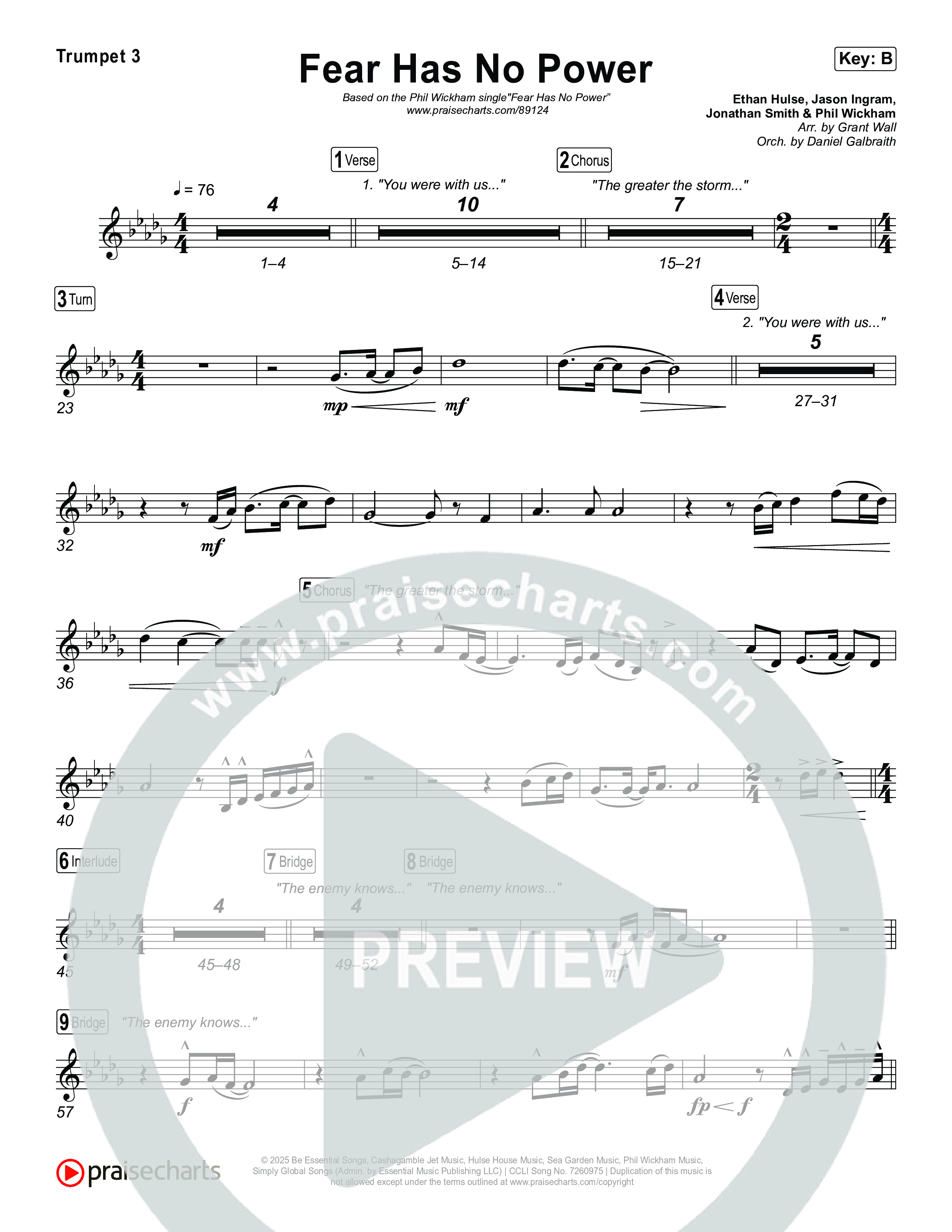 Fear Has No Power Trumpet 3 (Phil Wickham)