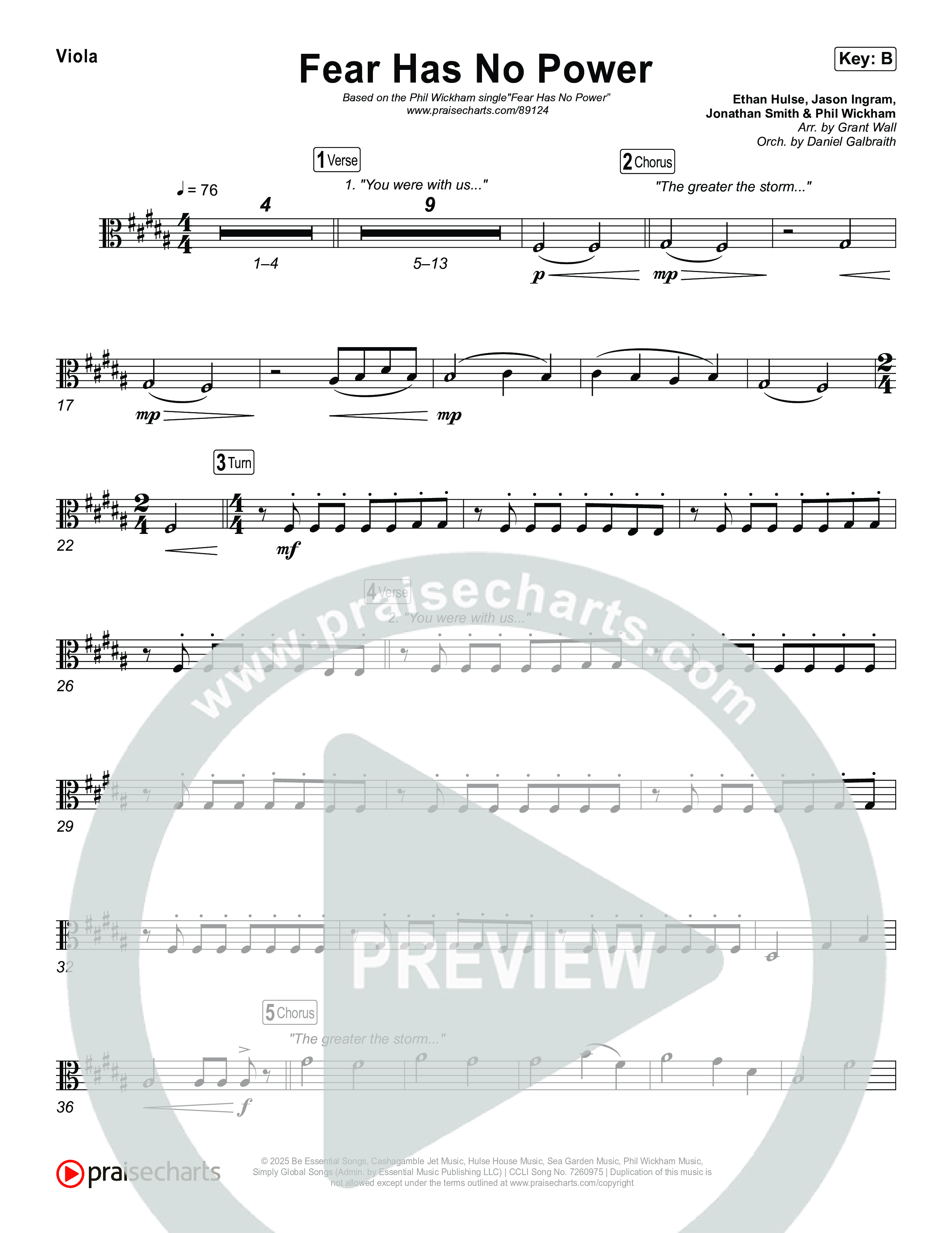 Fear Has No Power Viola (Phil Wickham)