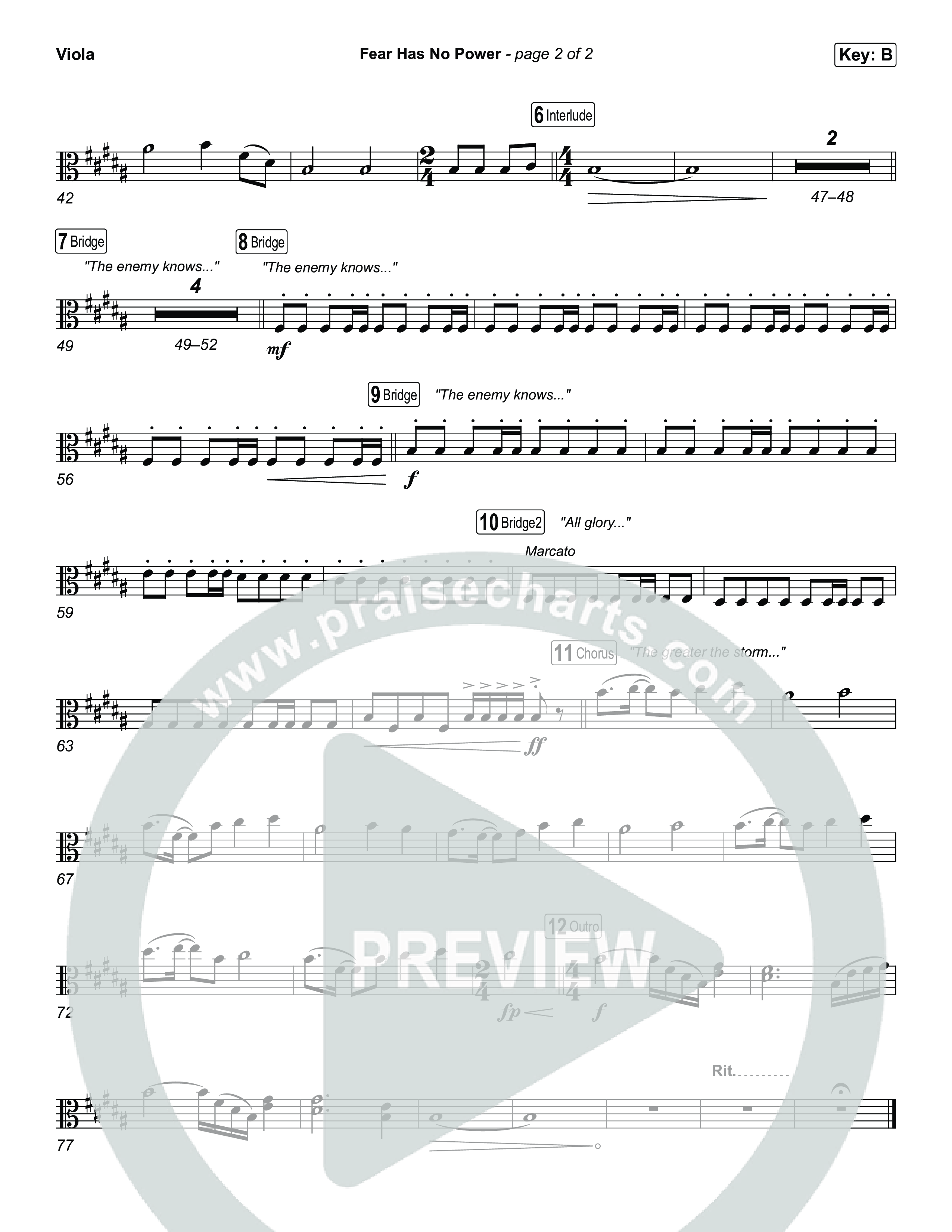 Fear Has No Power Viola (Phil Wickham)