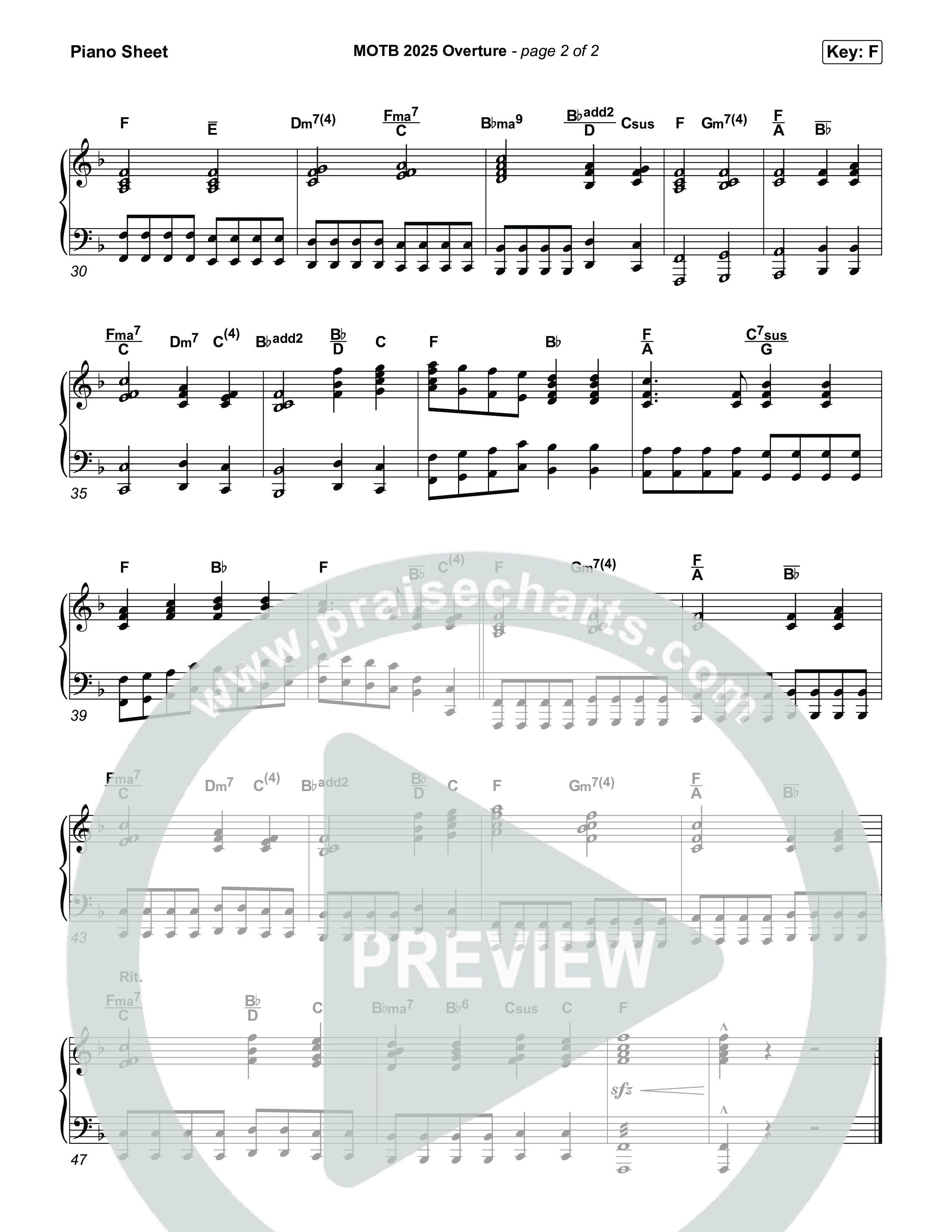 Overture Piano Sheet (Museum Of The Bible / Arr. Phillip Keveren)