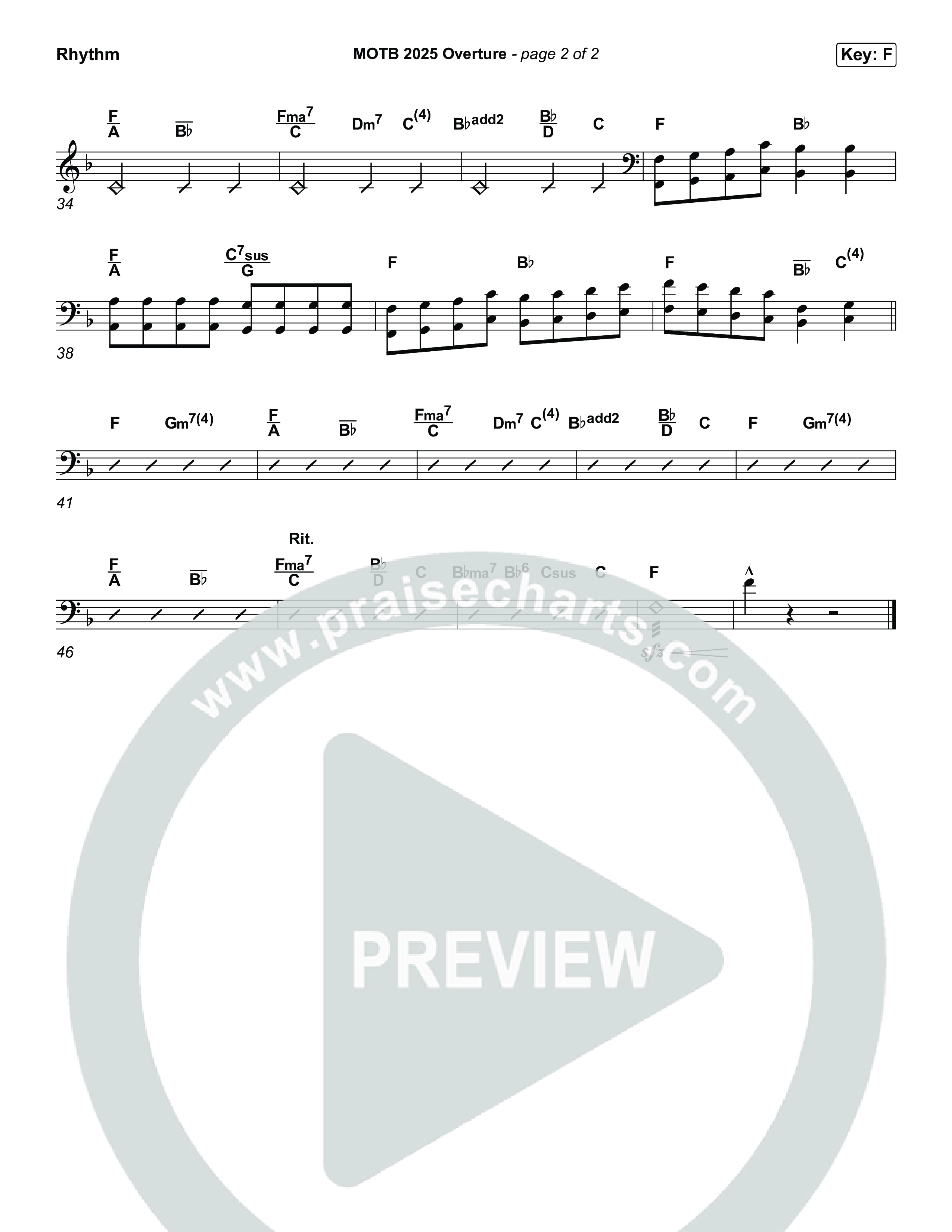 Overture Rhythm Chart (Museum Of The Bible / Arr. Phillip Keveren)