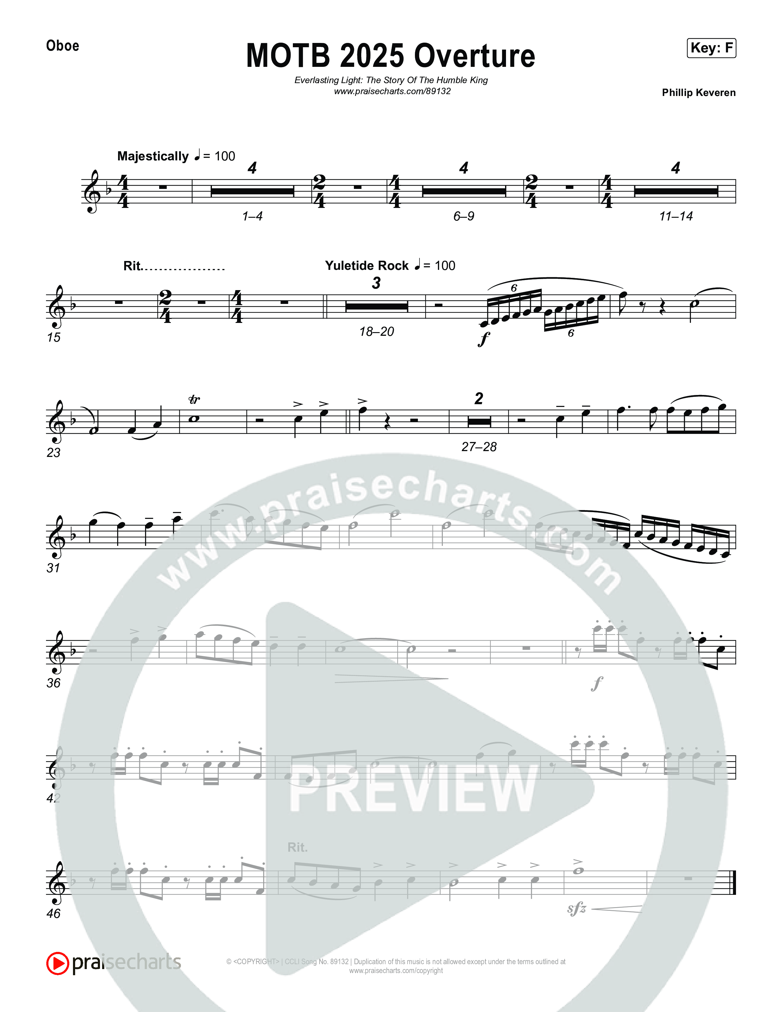 Overture Oboe (Museum Of The Bible / Arr. Phillip Keveren)