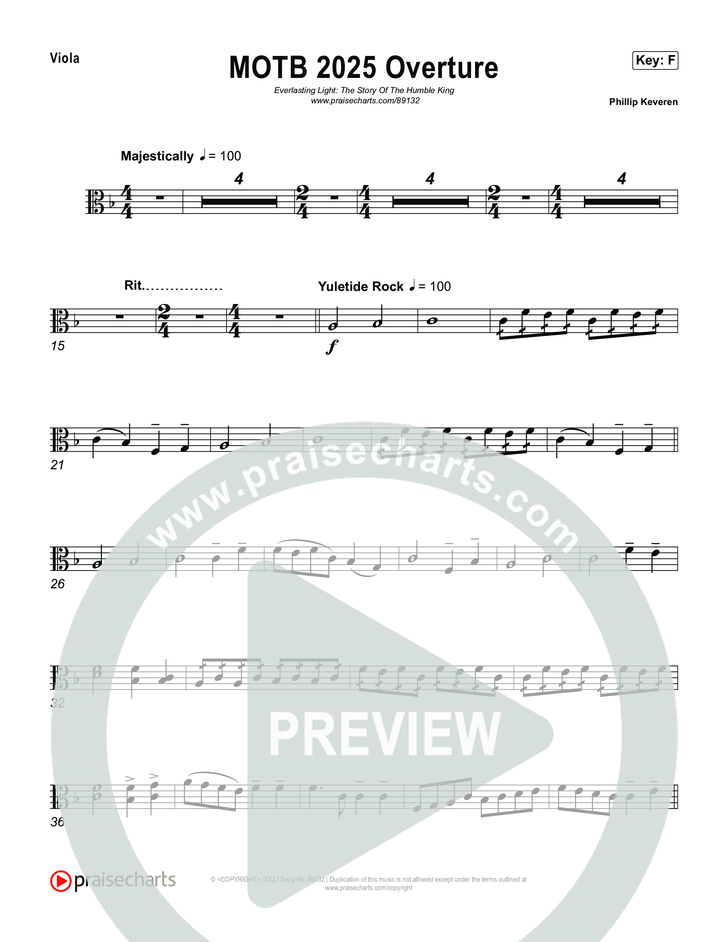 Overture Viola (Museum Of The Bible / Arr. Phillip Keveren)