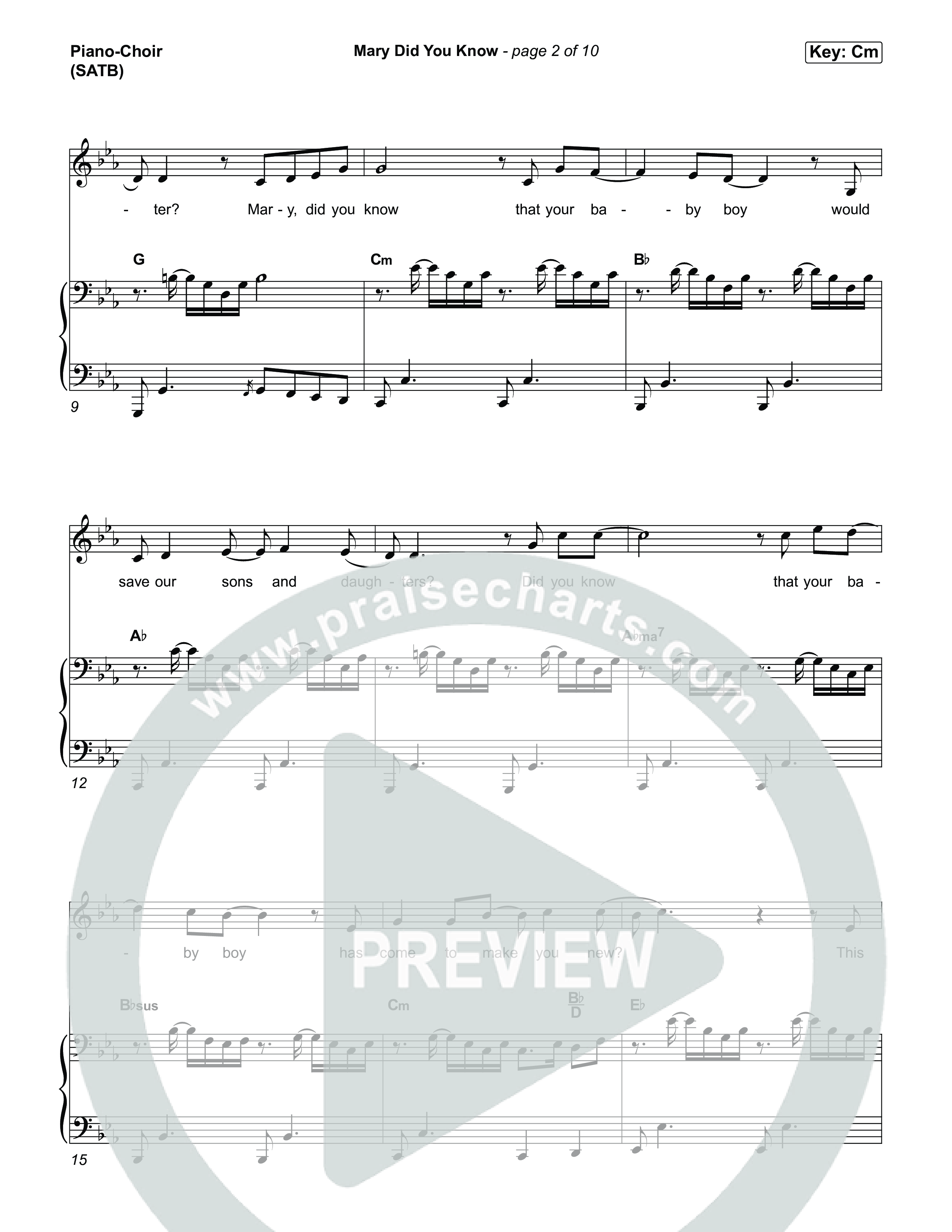 Mary Did You Know Piano/Vocal Pack (Rend Collective)