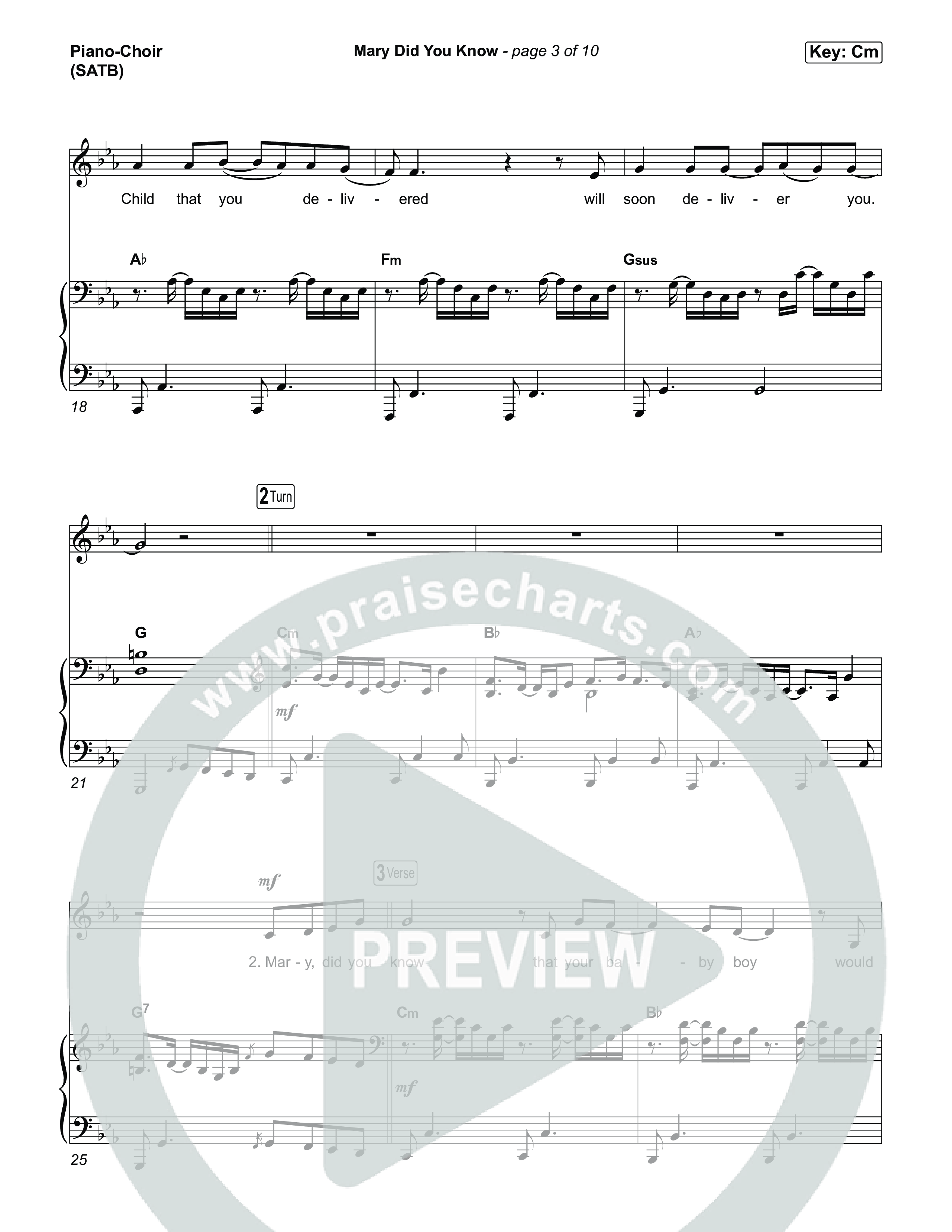 Mary Did You Know Piano/Vocal Pack (Rend Collective)