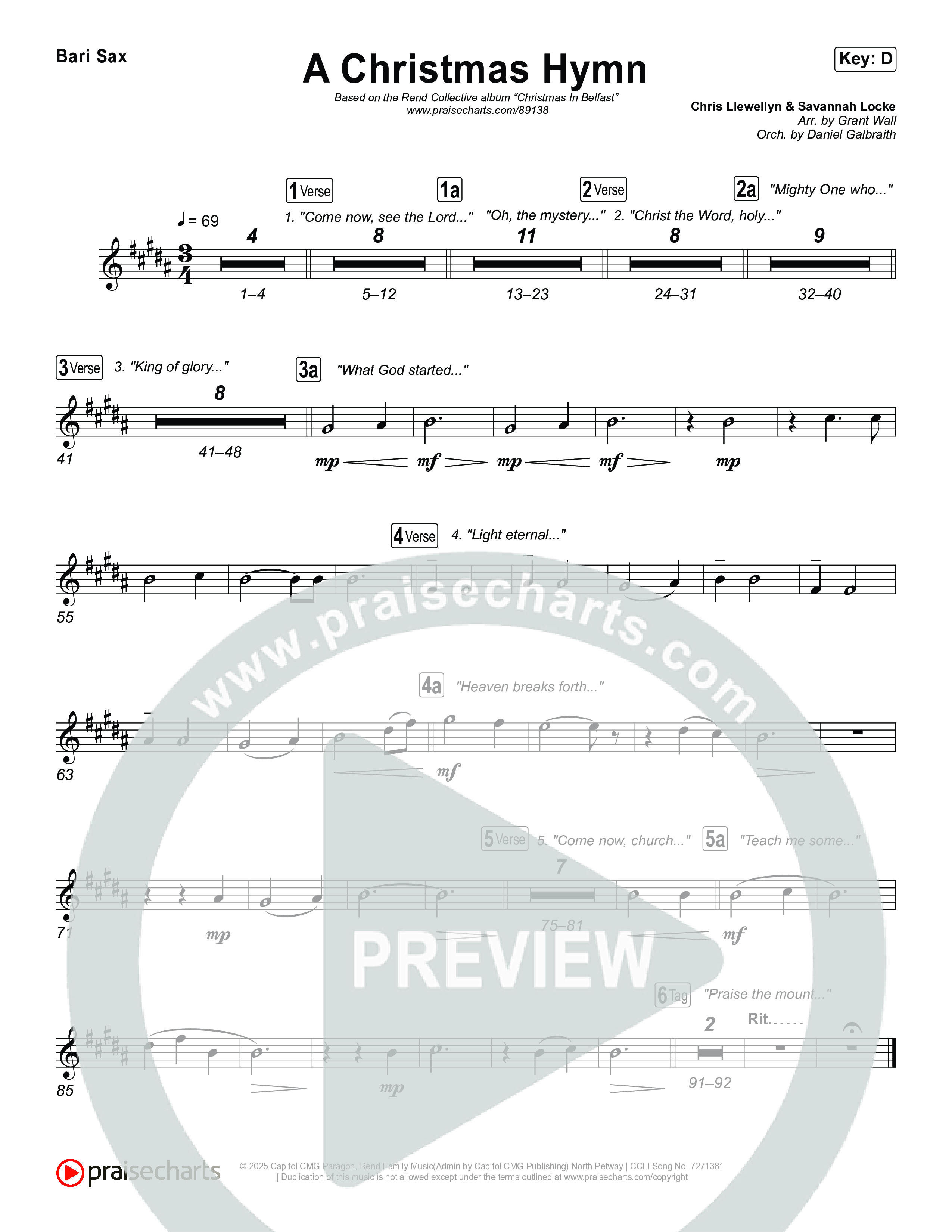 A Christmas Hymn Sax Pack (Rend Collective)