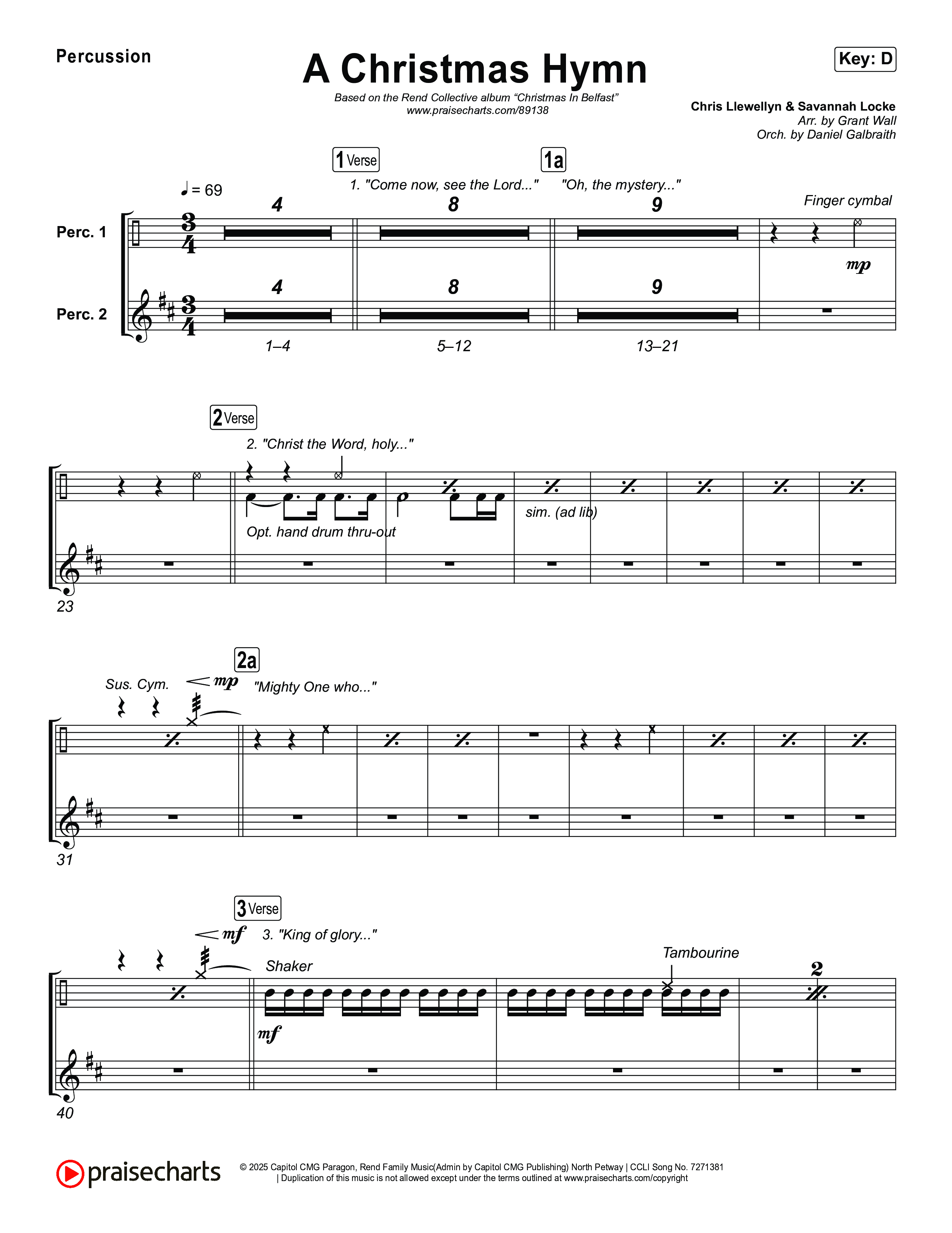 A Christmas Hymn Percussion (Rend Collective)