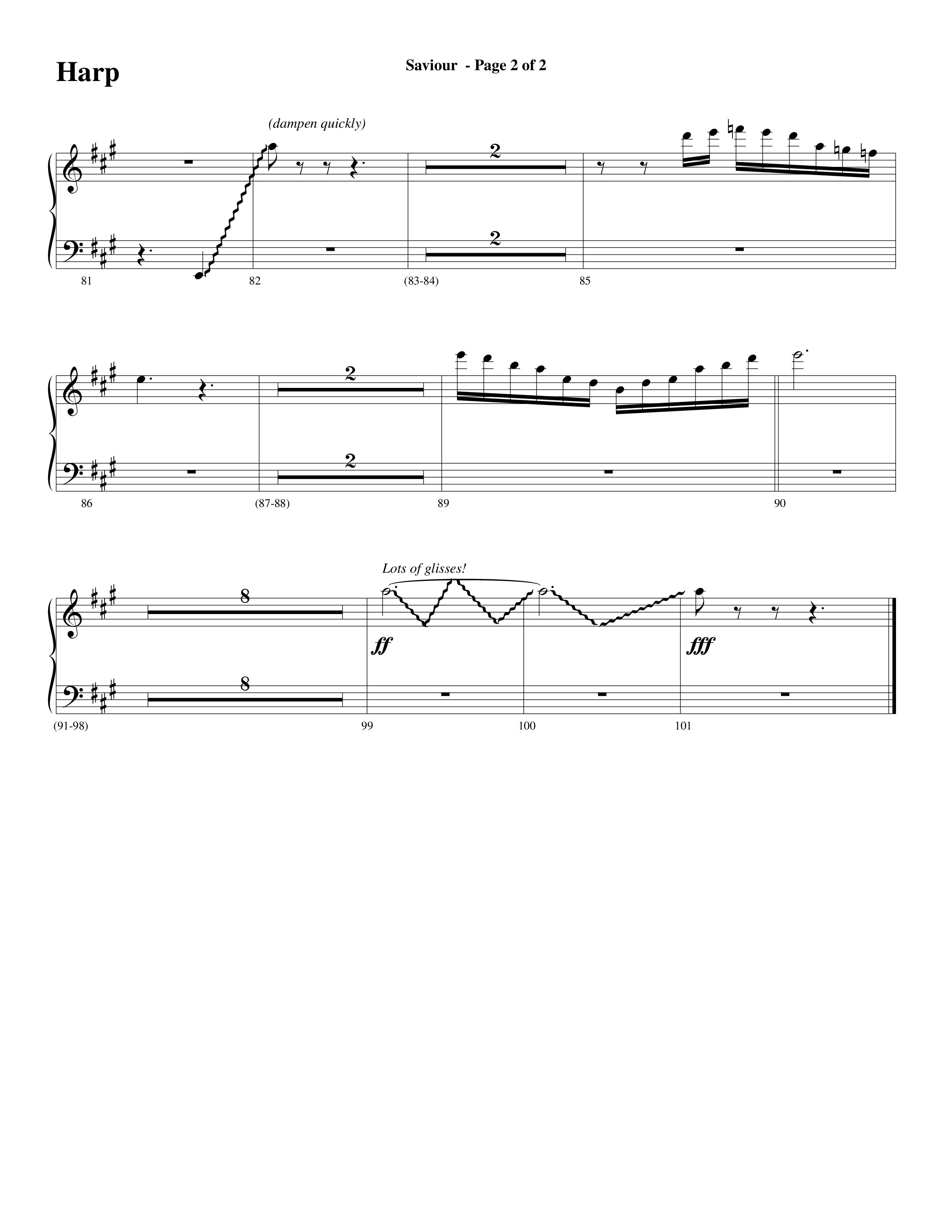 Saviour (Choral Anthem SATB) Harp (Word Music Choral / Arr. Daniel Semsen)