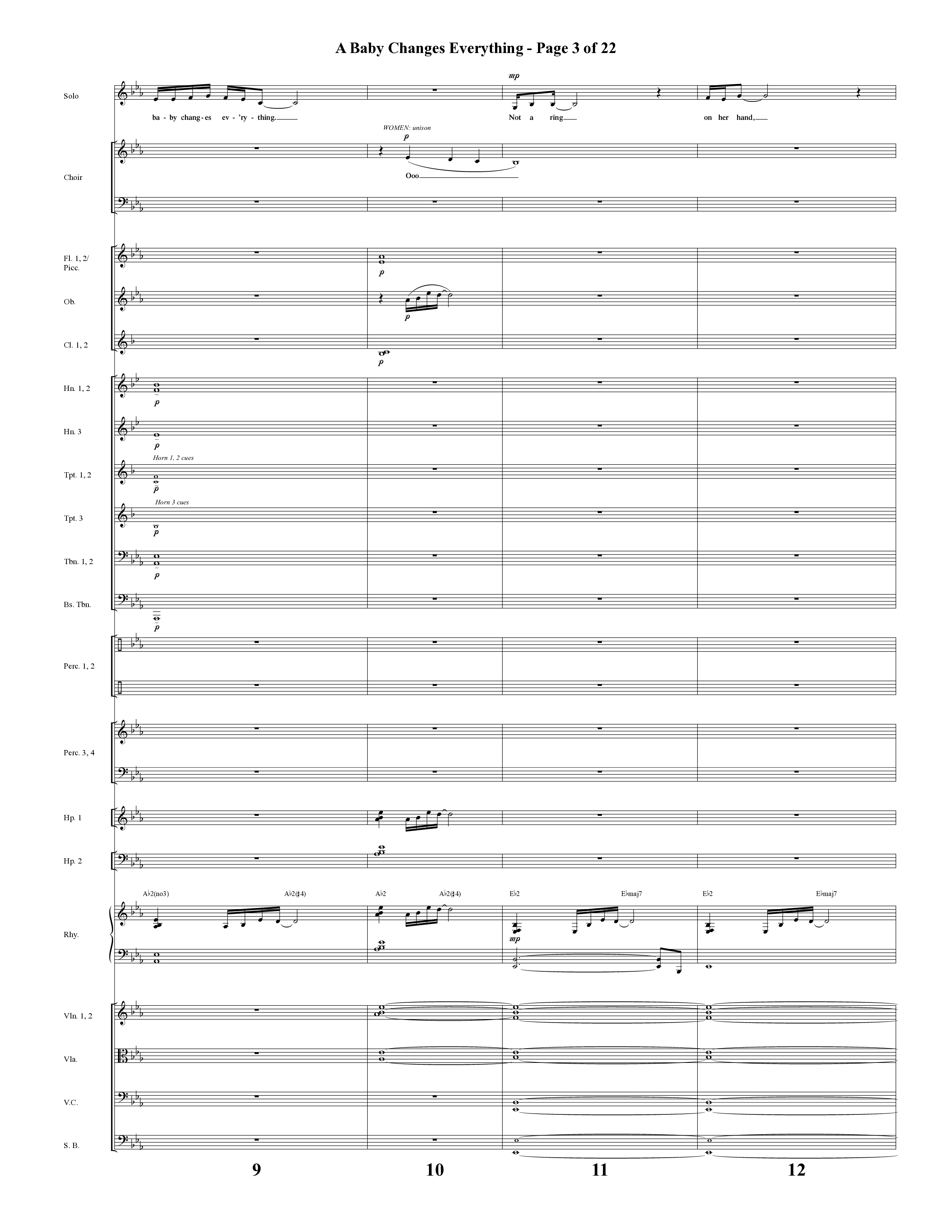 A Baby Changes Everything (Choral Anthem SATB) Conductor's Score (Word Music Choral / Arr. David Clydesdale)