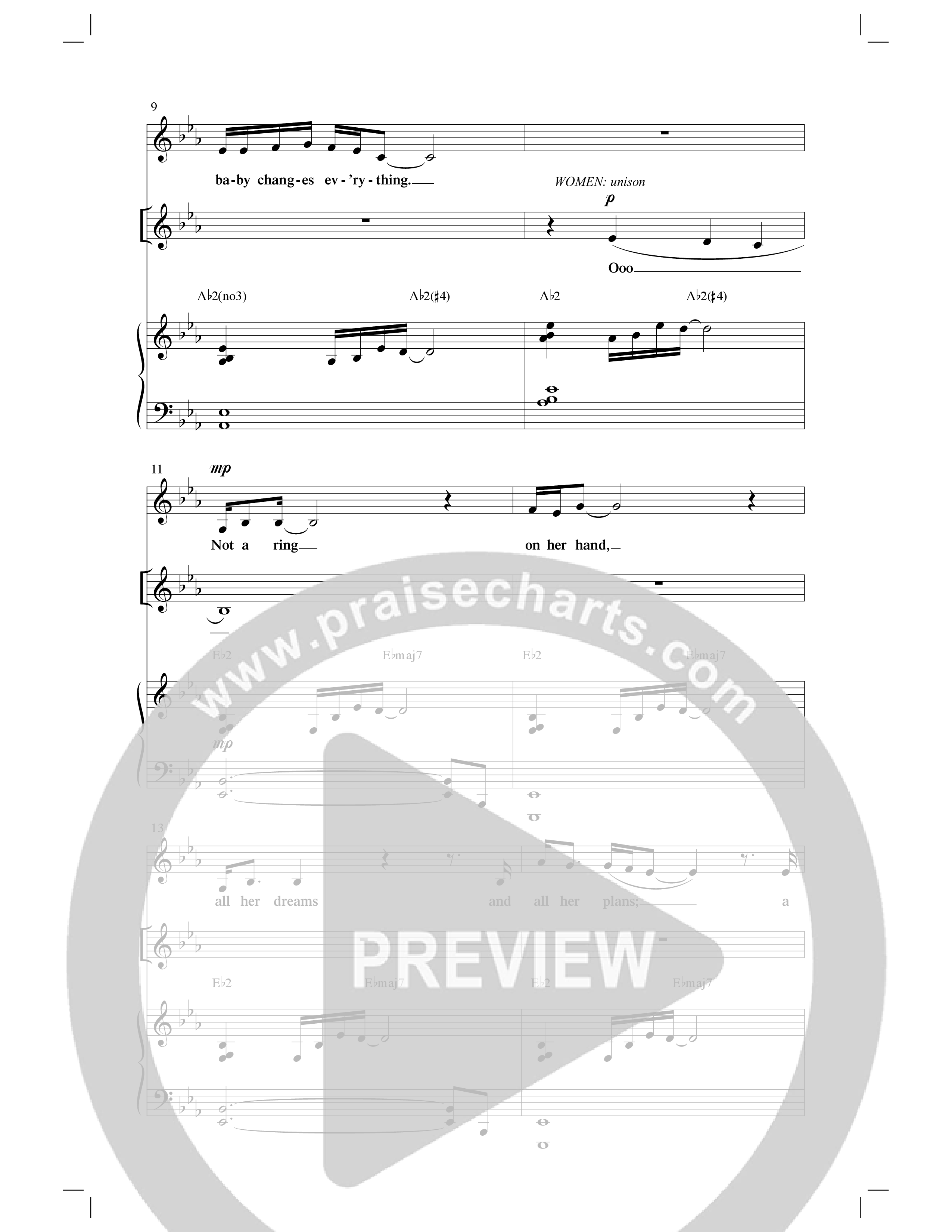 A Baby Changes Everything (Choral Anthem SATB) Anthem (SATB/Piano) (Word Music Choral / Arr. David Clydesdale)