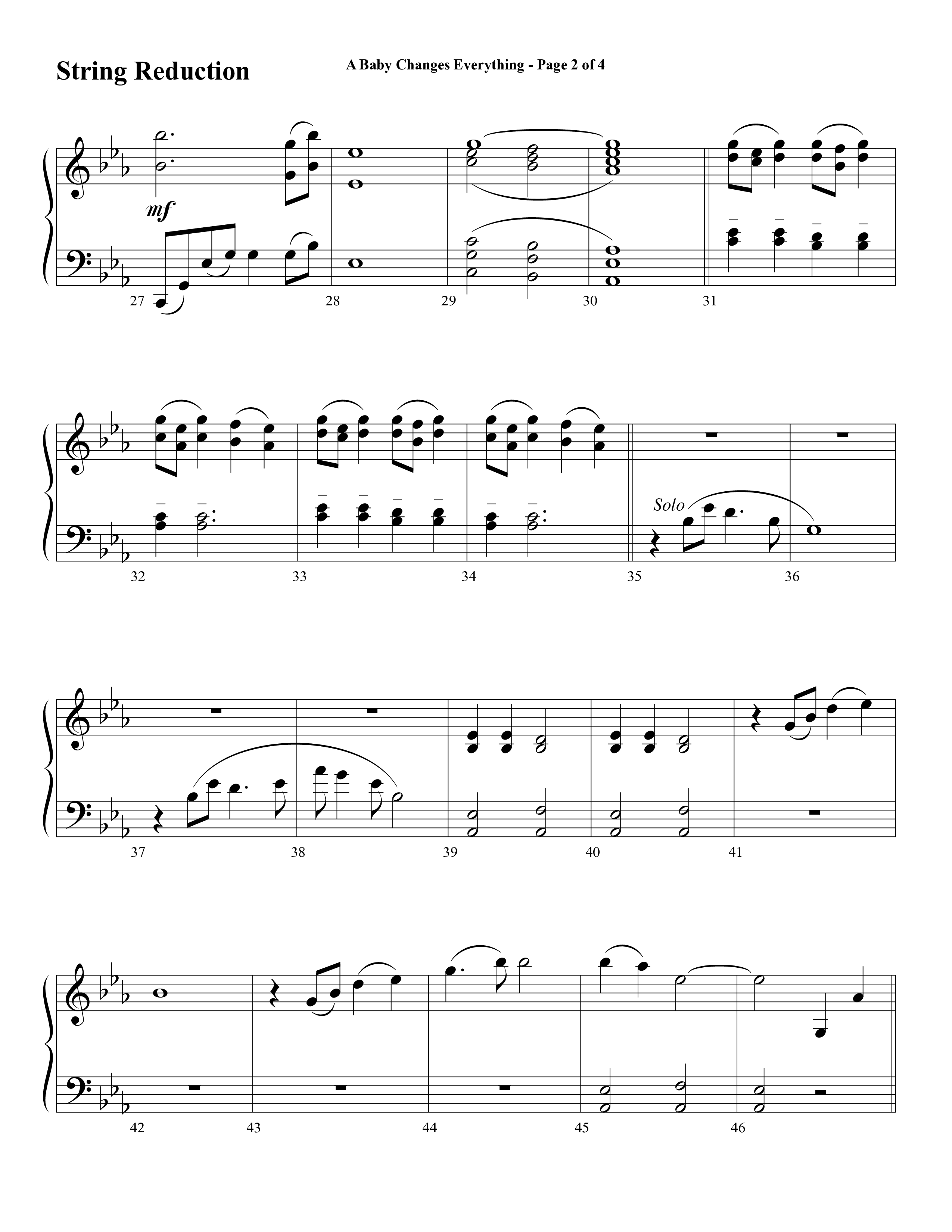 A Baby Changes Everything (Choral Anthem SATB) String Reduction (Word Music Choral / Arr. David Clydesdale)