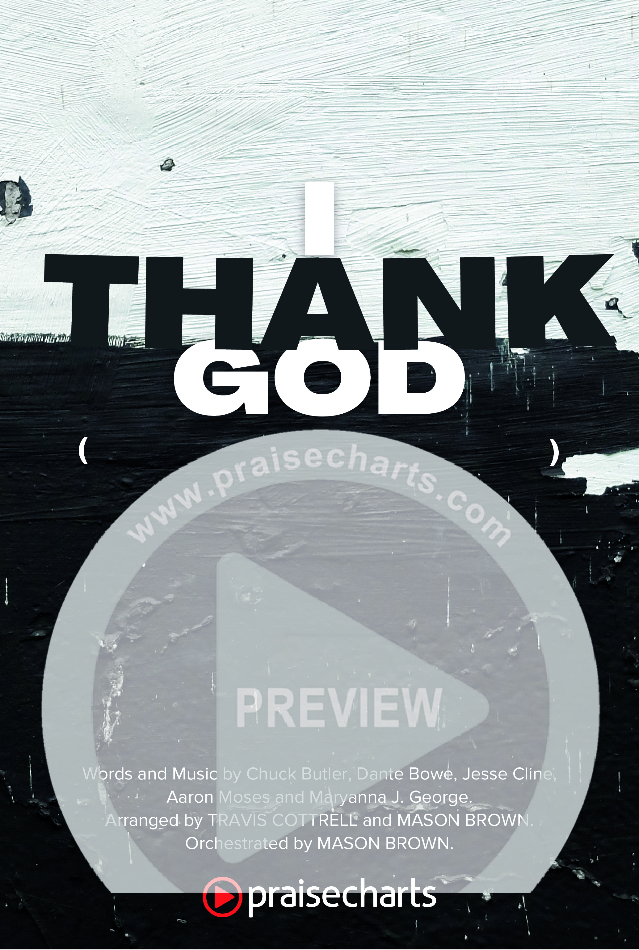 I Thank God (Choral/SATB) Octavo Cover Sheet (Travis Cottrell / Brooke Voland / Arr. Mason Brown)