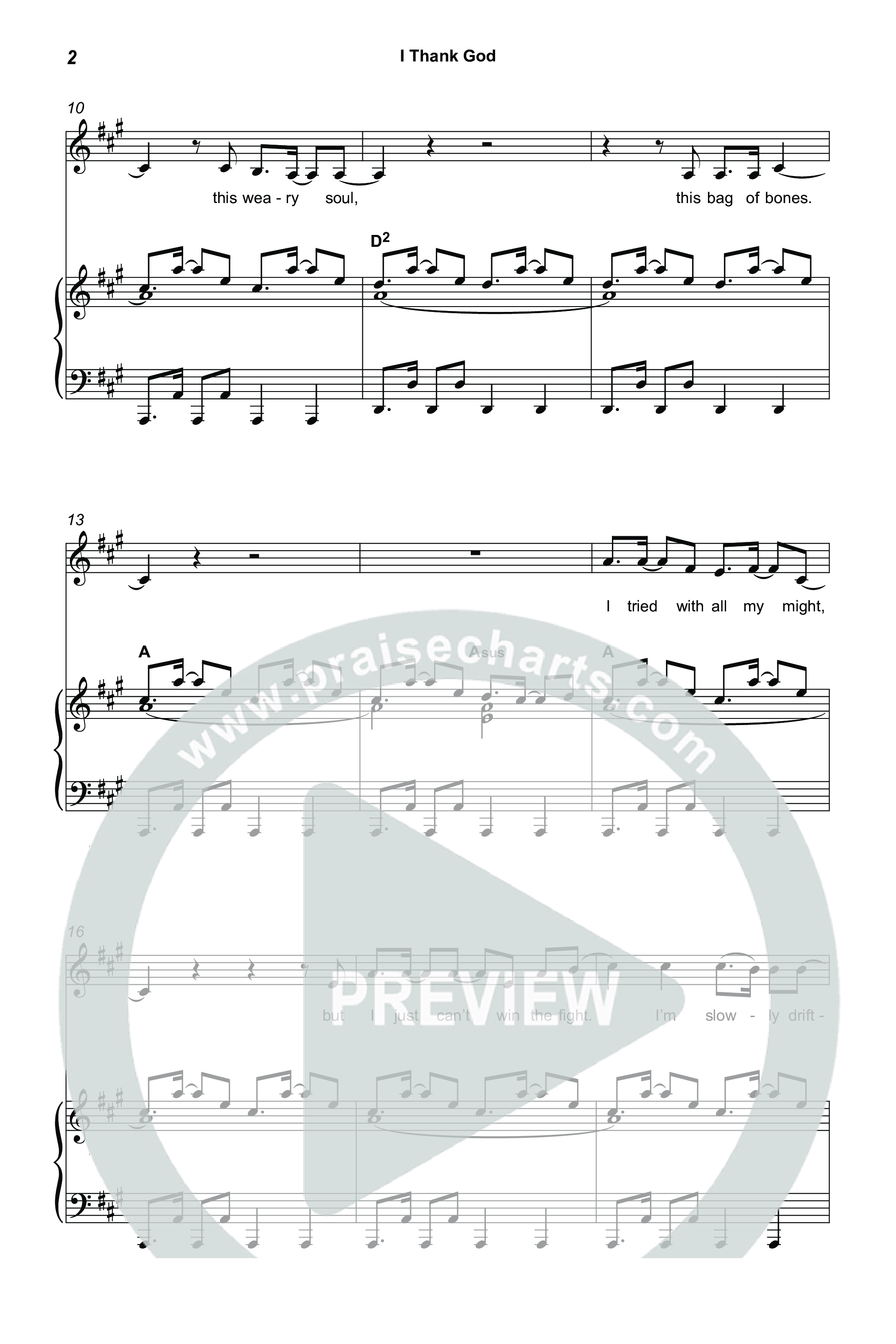 I Thank God (Choral/SATB) Octavo (SATB & Pno) (Travis Cottrell / Brooke Voland / Arr. Mason Brown)