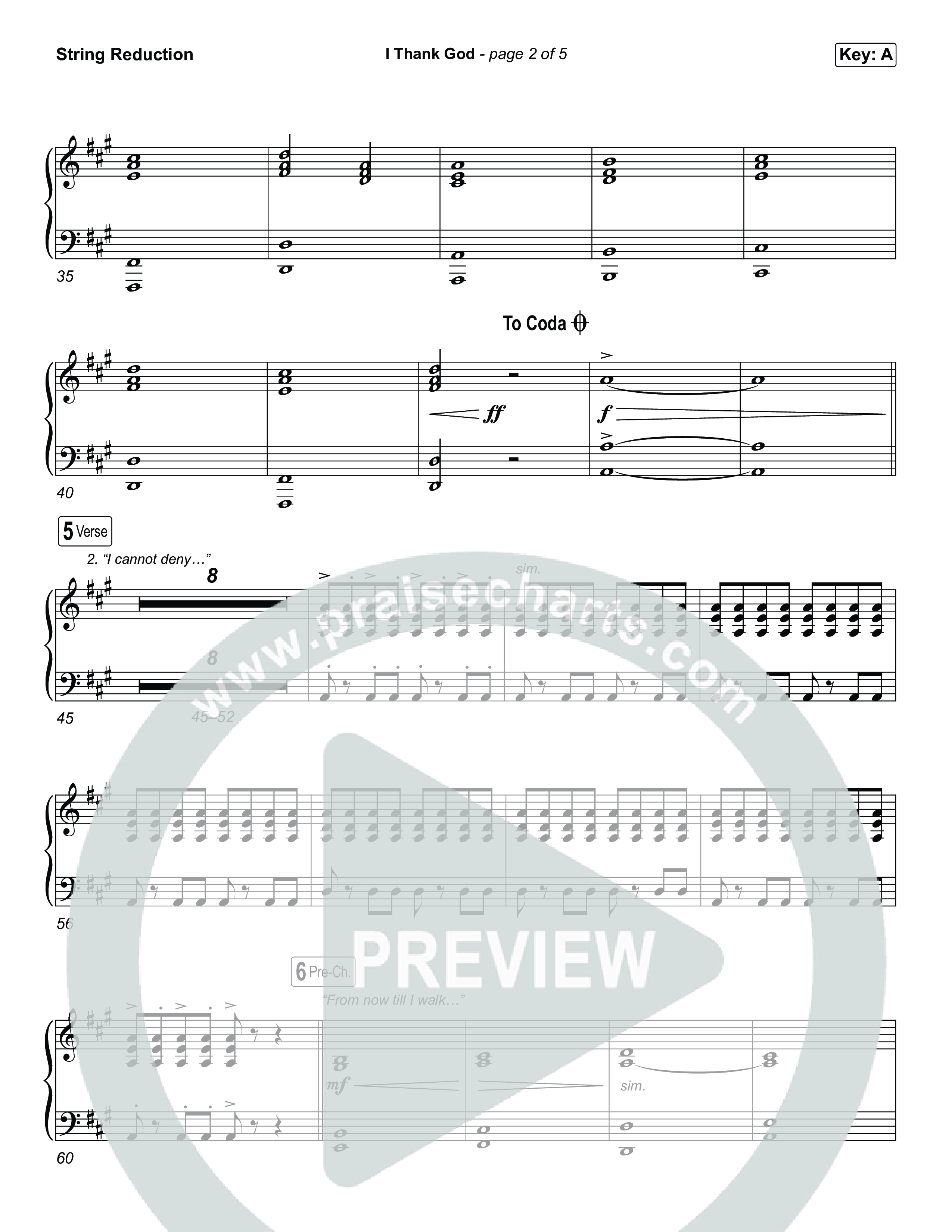 I Thank God (Choral/SATB) String Reduction (Travis Cottrell / Brooke Voland / Arr. Mason Brown)