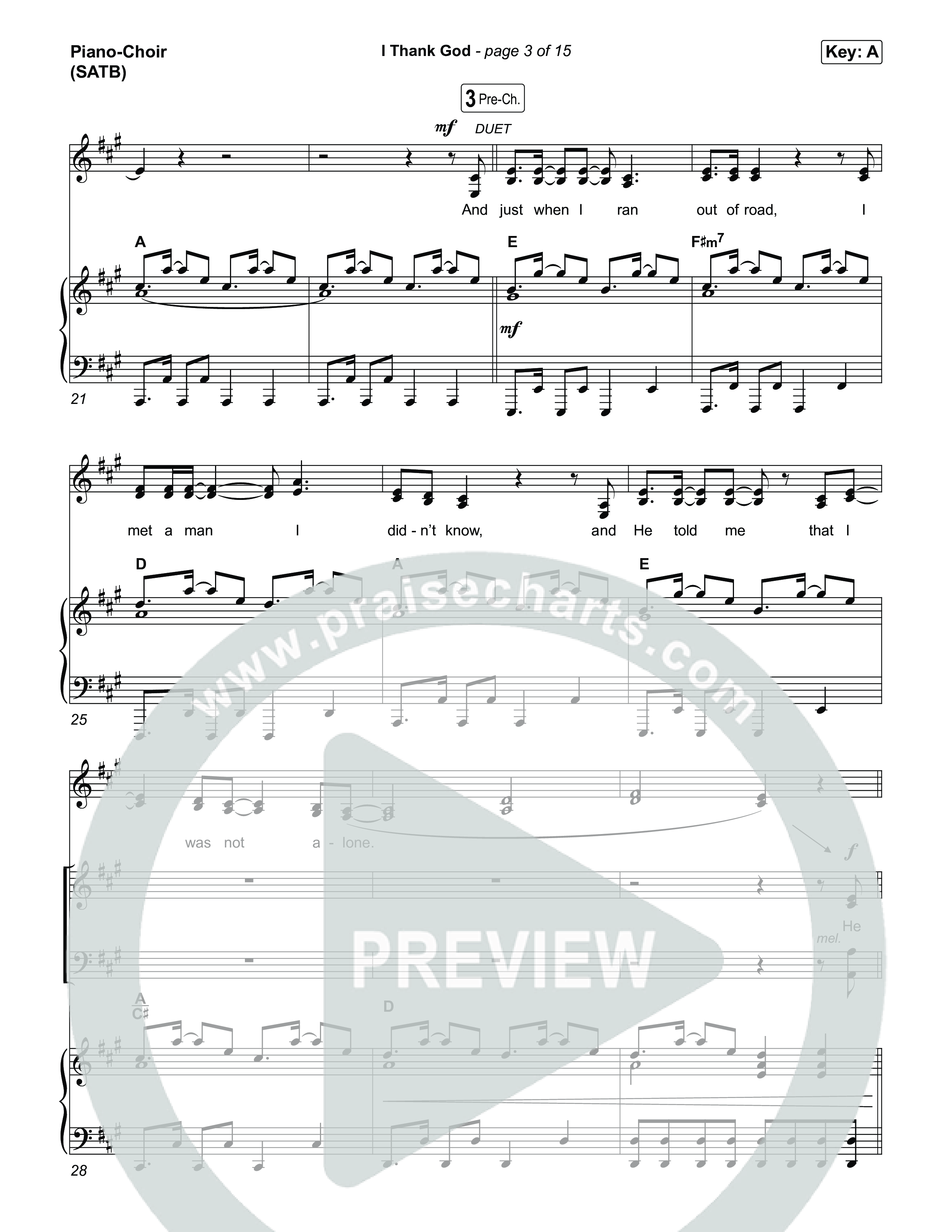 I Thank God (Choral/SATB) Piano/Vocal (SATB) (Travis Cottrell / Brooke Voland / Arr. Mason Brown)