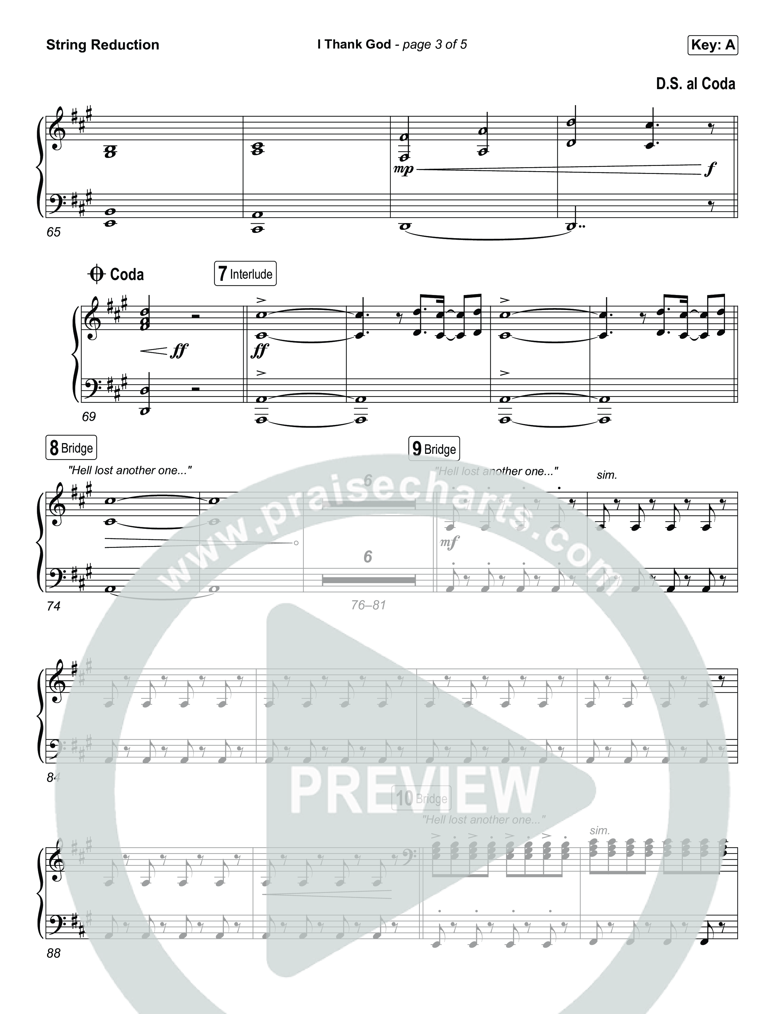 I Thank God (Choral/SATB) String Reduction (Travis Cottrell / Brooke Voland / Arr. Mason Brown)