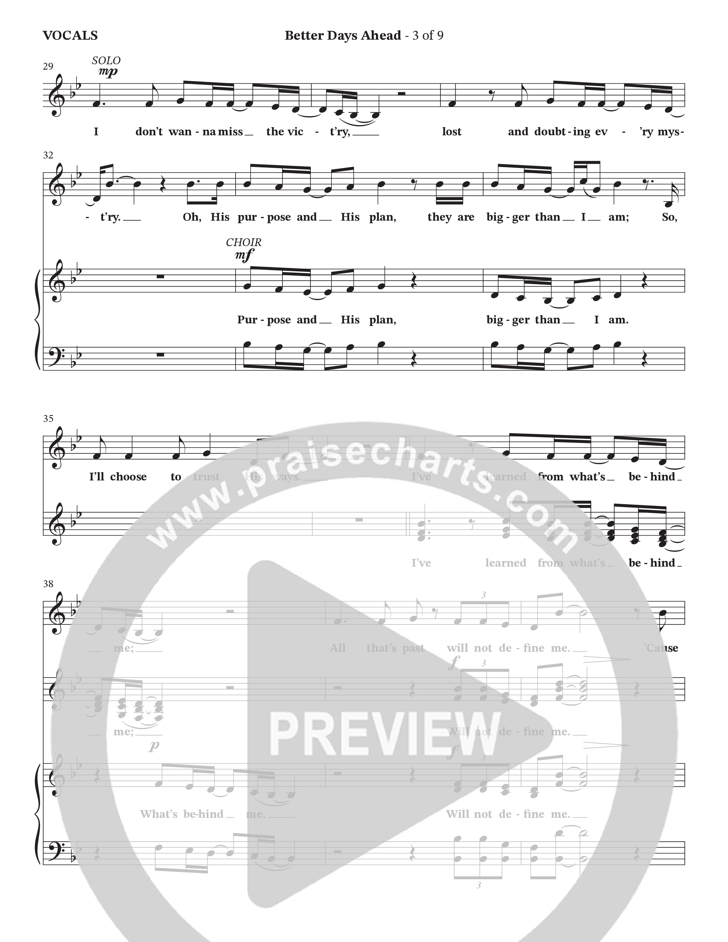 Better Days Ahead (Choral Anthem SATB) Choir Sheet (The Browns / Houston's First Worship / Arr. Jeff Bumgardner / Orch. Wayne Haun)