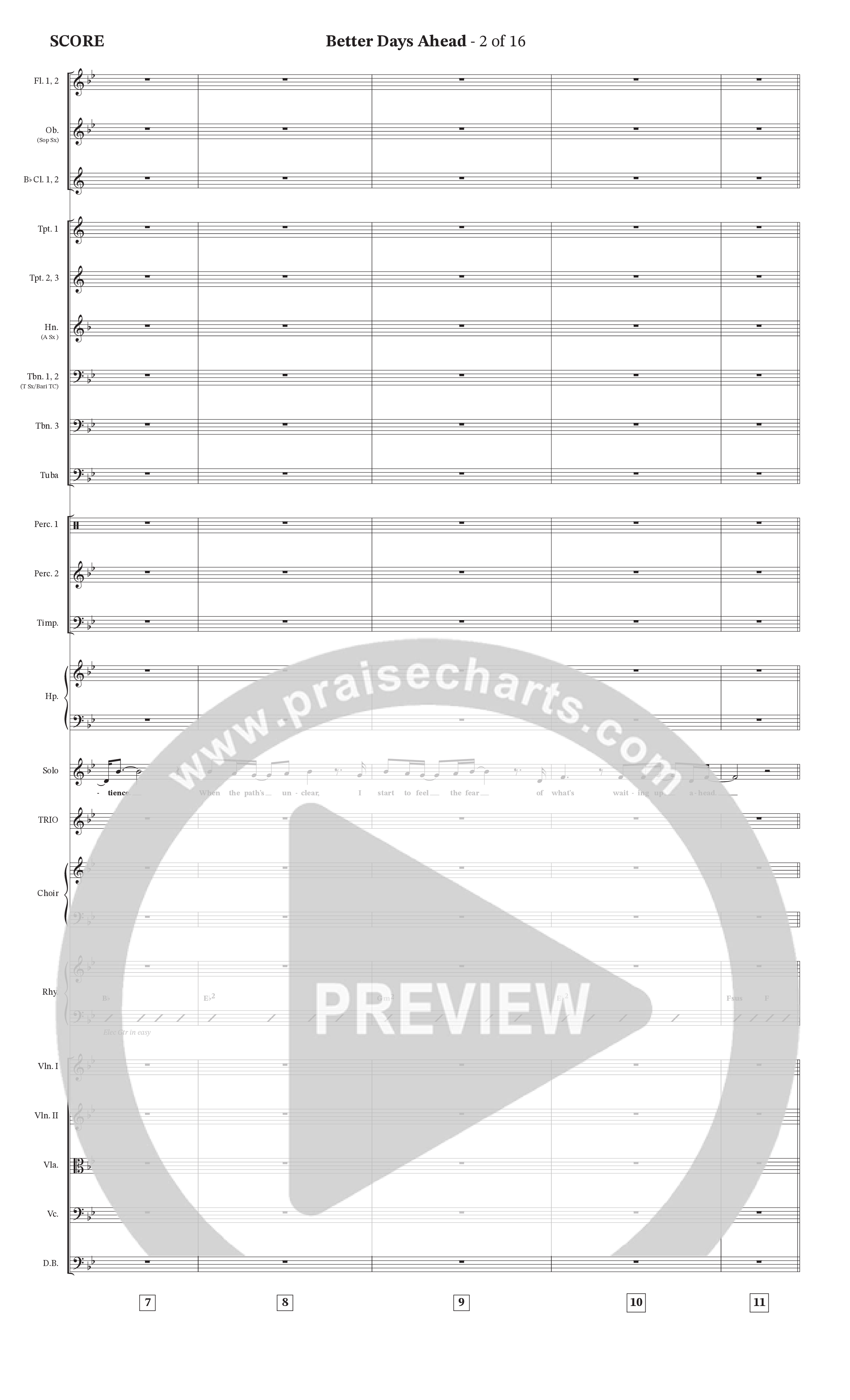 Better Days Ahead (Choral Anthem SATB) Conductor's Score (The Browns / Houston's First Worship / Arr. Jeff Bumgardner / Orch. Wayne Haun)