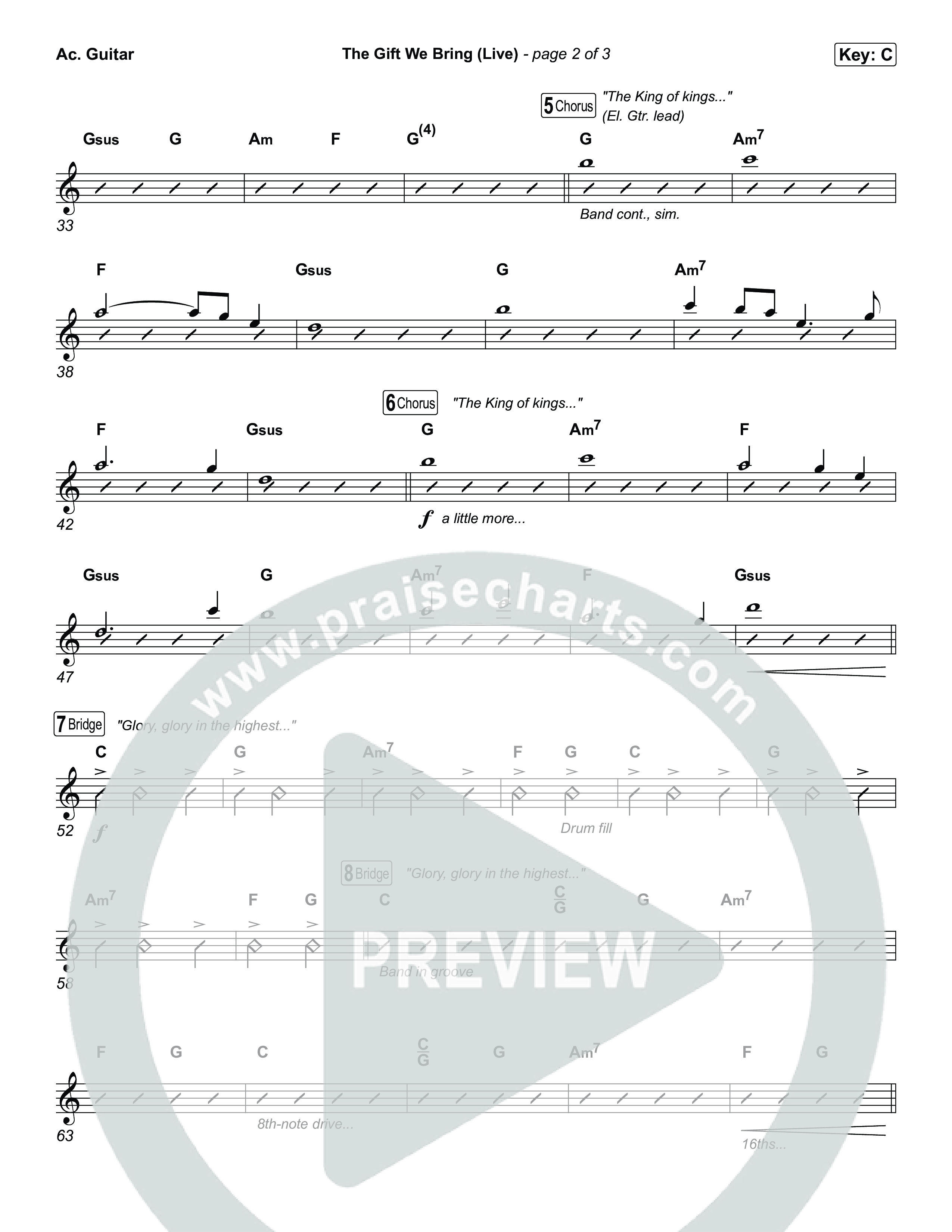 The Gift We Bring (Live) Acoustic Guitar (The Belonging Co / Andrew Holt)