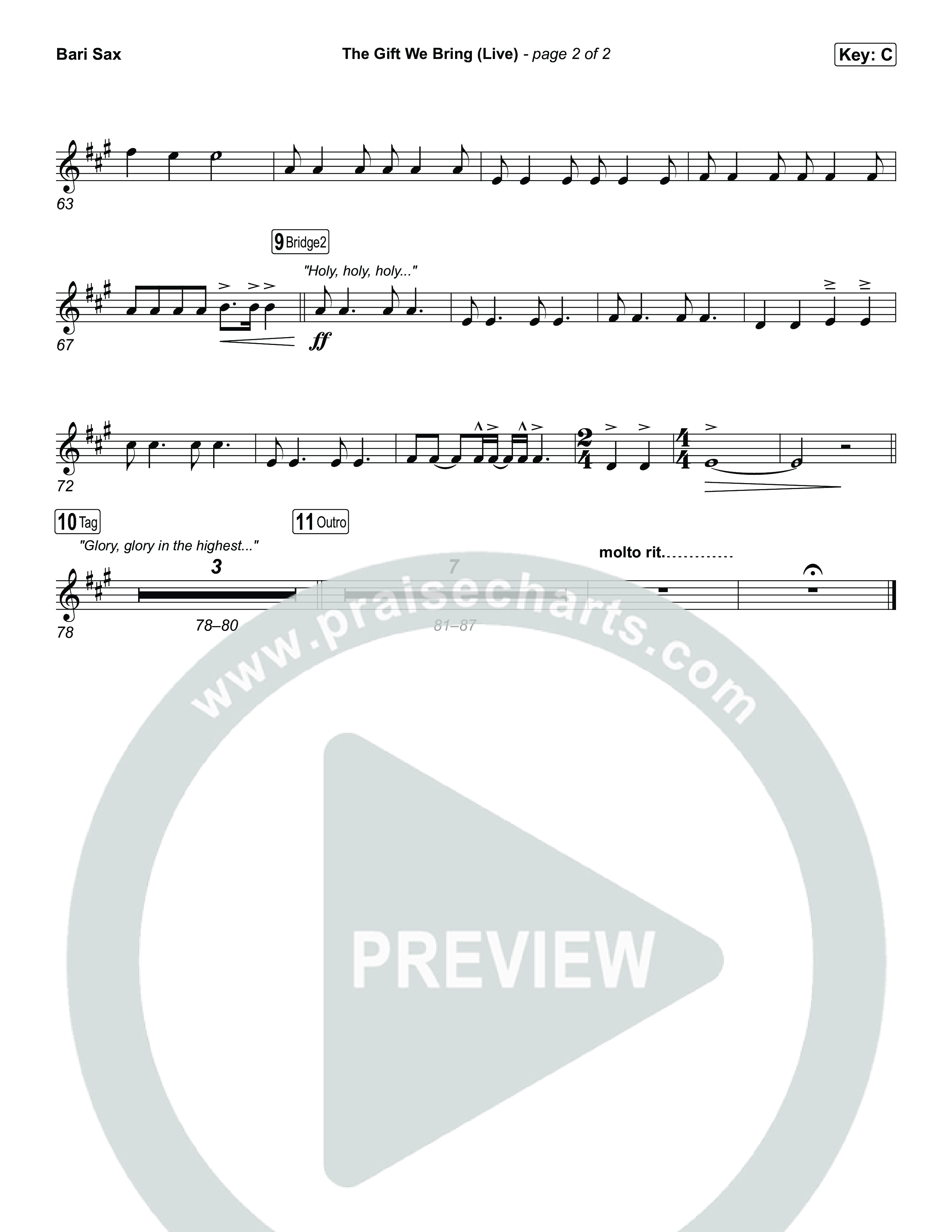 The Gift We Bring (Live) Bari Sax (The Belonging Co / Andrew Holt)