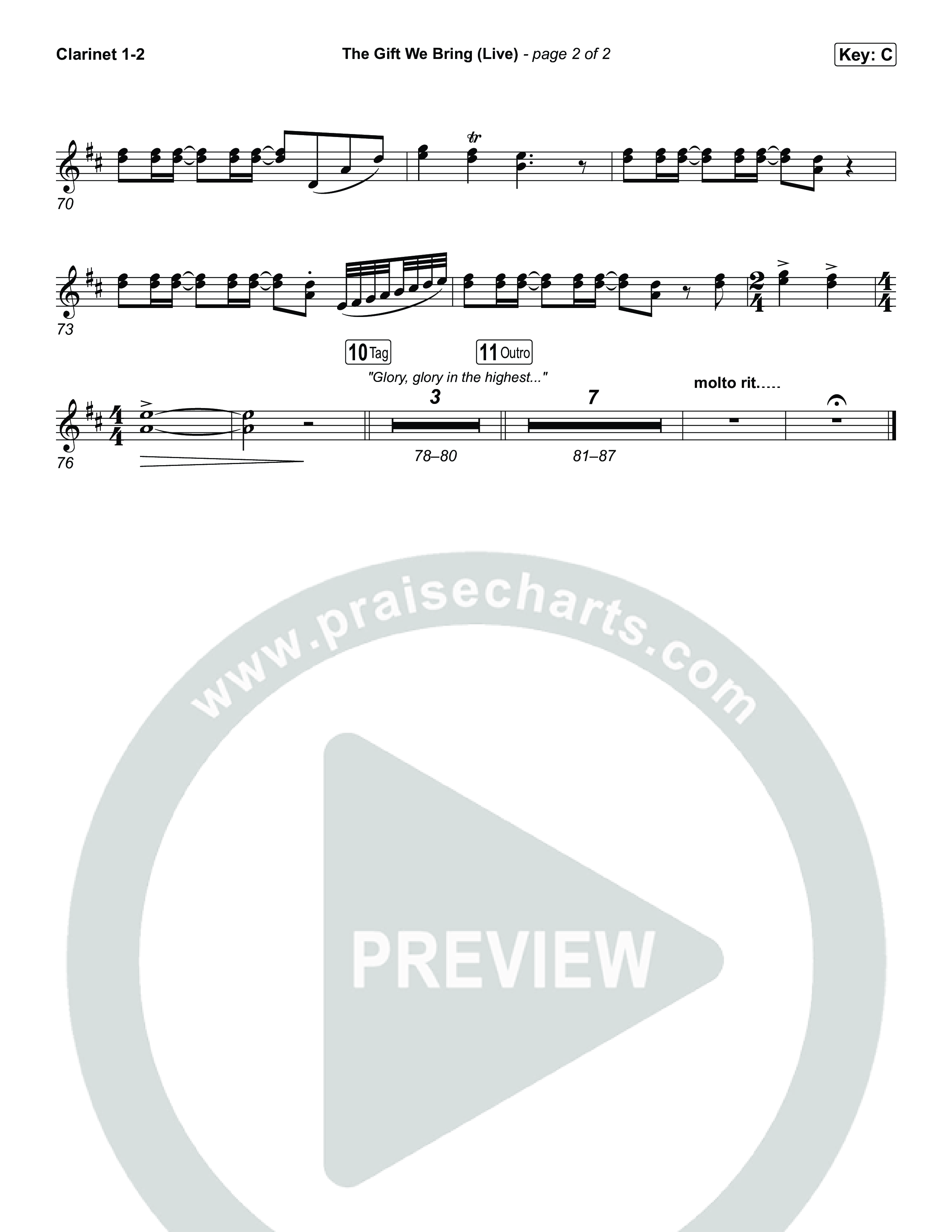 The Gift We Bring (Live) Clarinet 1,2 (The Belonging Co / Andrew Holt)