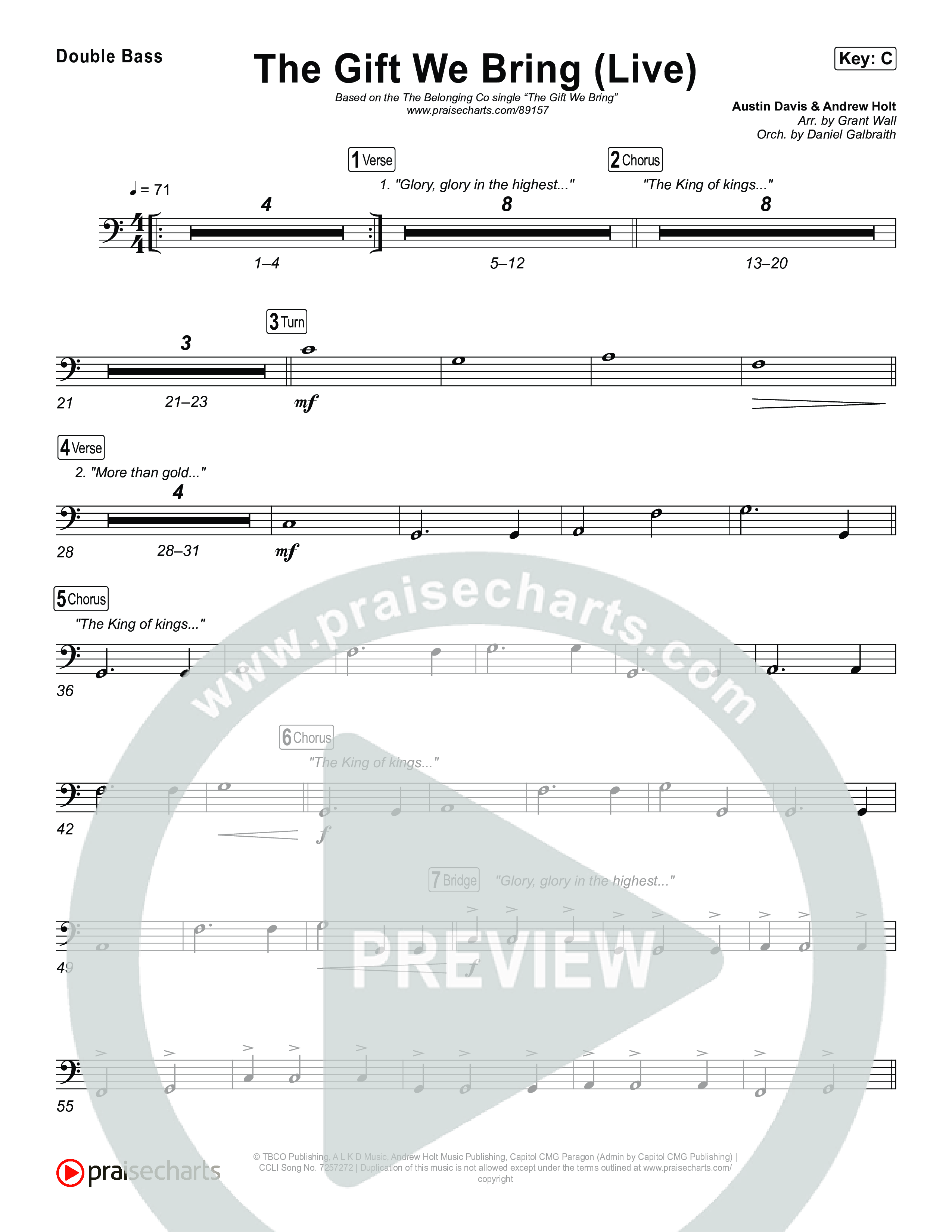 The Gift We Bring (Live) String Bass (The Belonging Co / Andrew Holt)