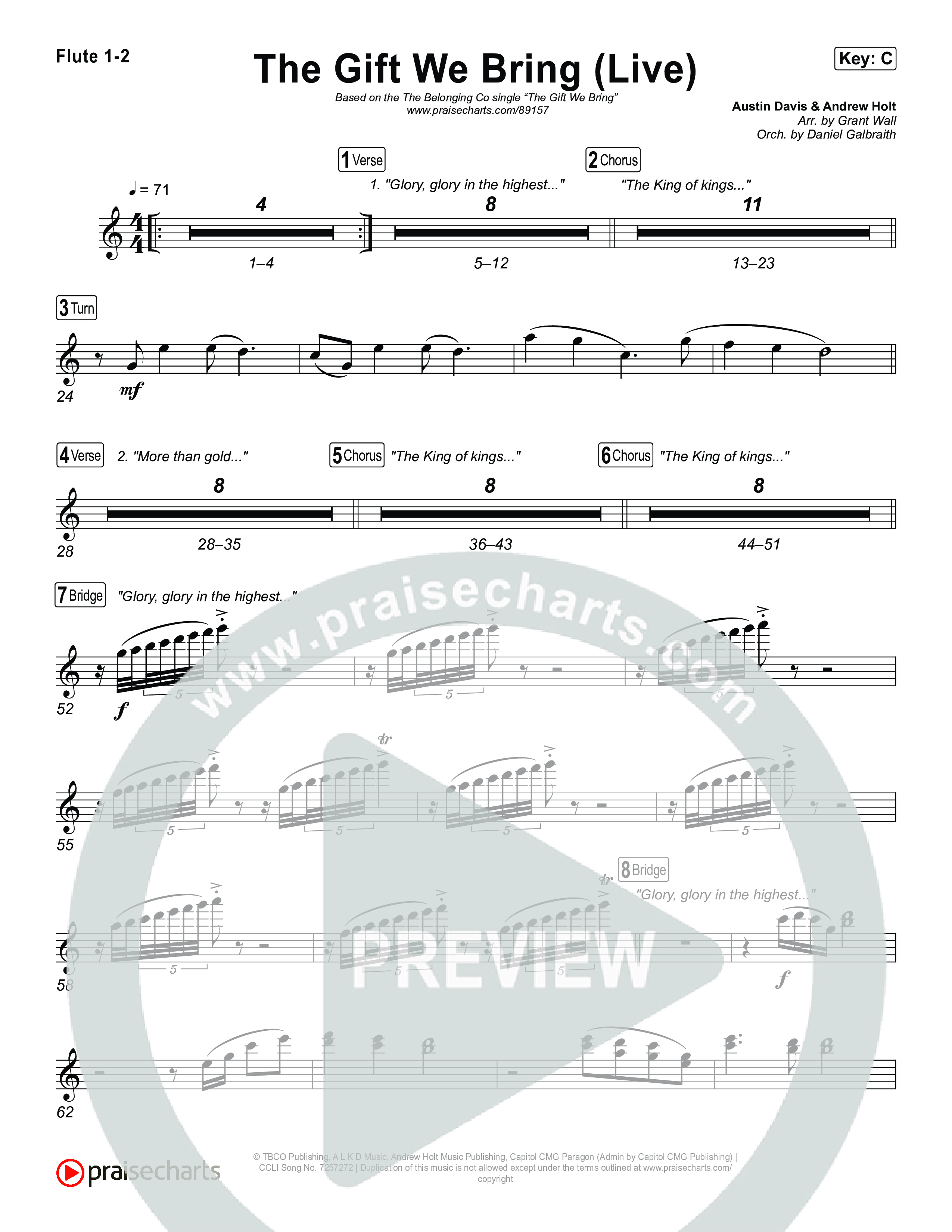 The Gift We Bring (Live) Flute 1,2 (The Belonging Co / Andrew Holt)