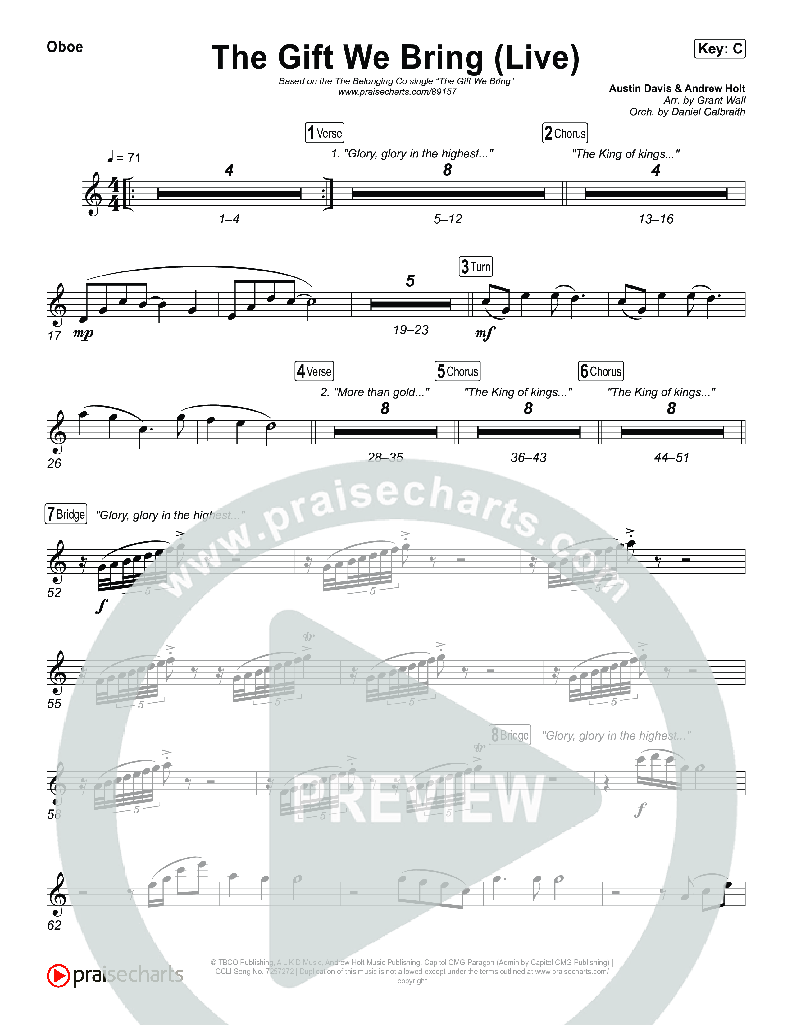 The Gift We Bring (Live) Oboe (The Belonging Co / Andrew Holt)