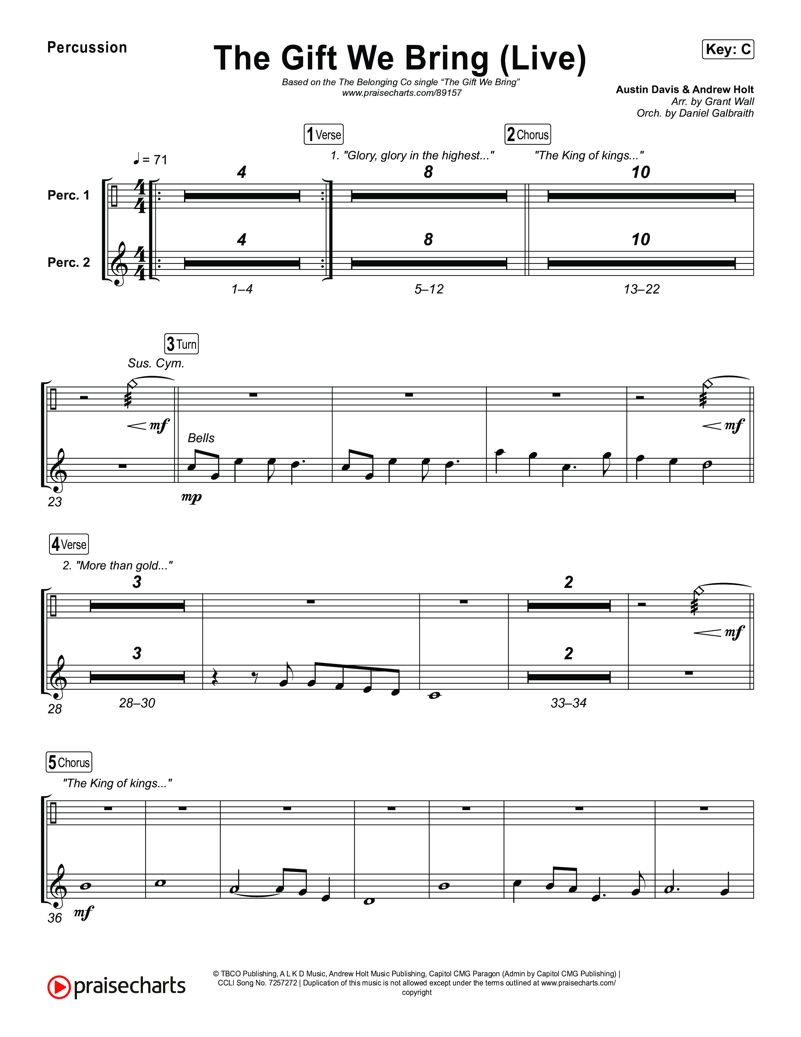 The Gift We Bring (Live) Percussion (The Belonging Co / Andrew Holt)