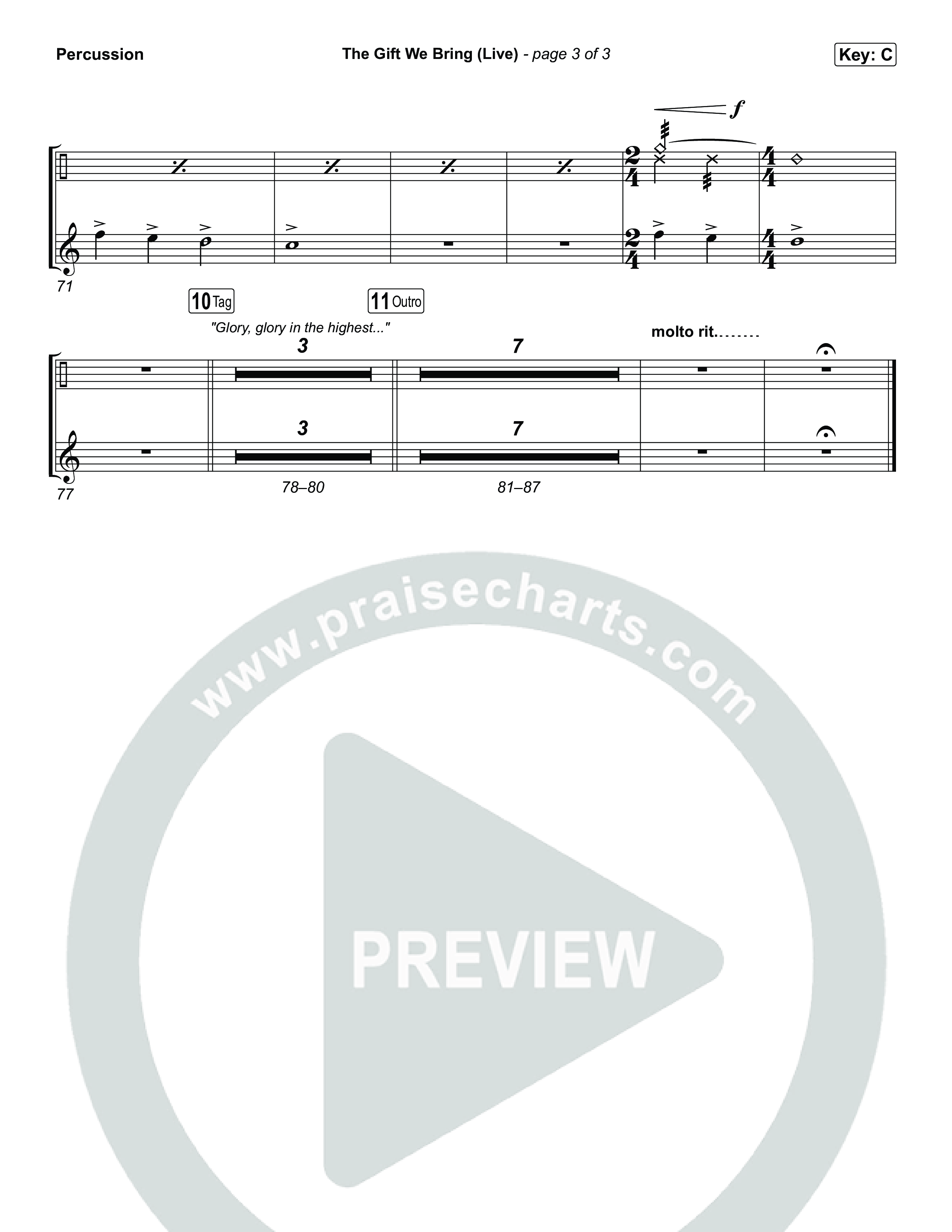 The Gift We Bring (Live) Percussion (The Belonging Co / Andrew Holt)