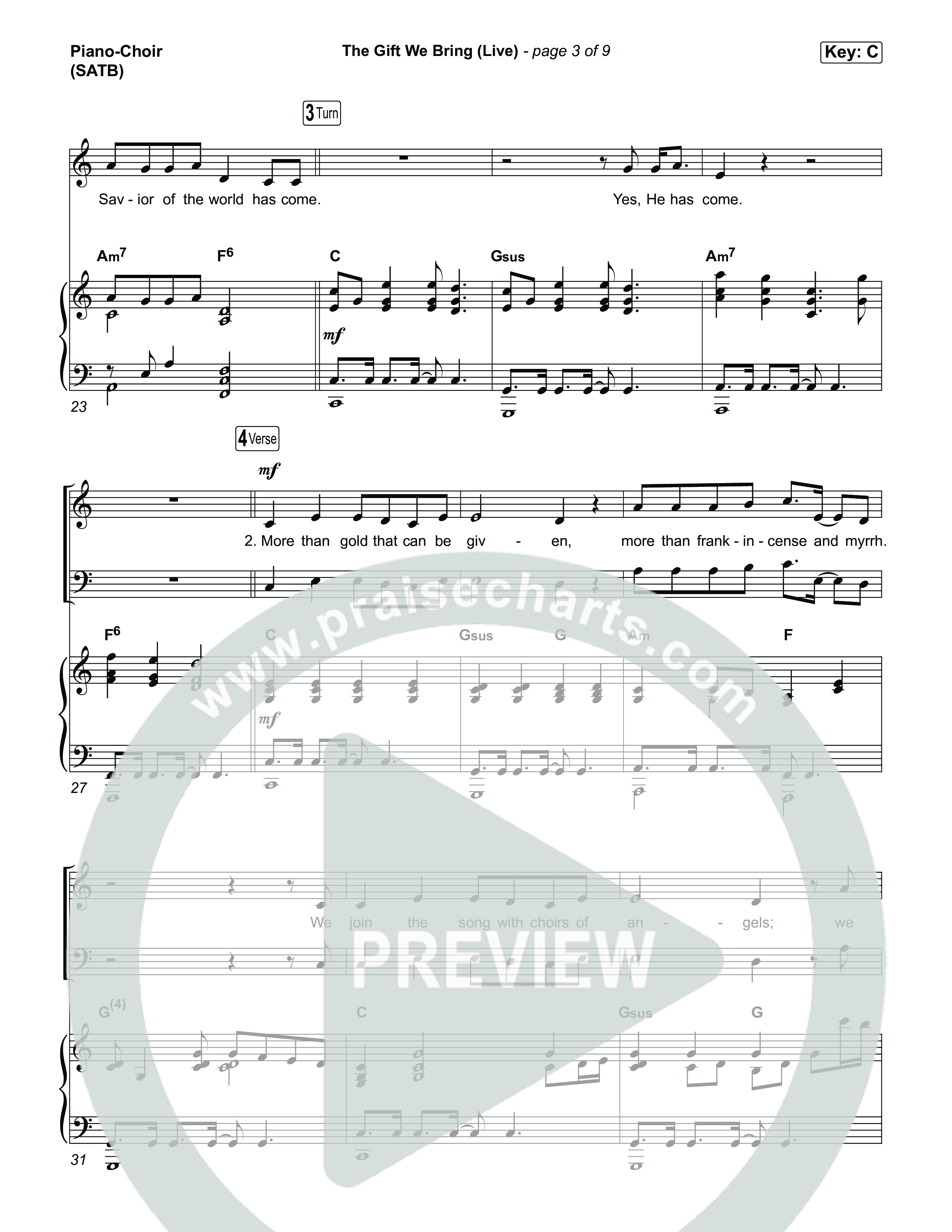 The Gift We Bring (Live) Piano/Vocal Pack (The Belonging Co / Andrew Holt)