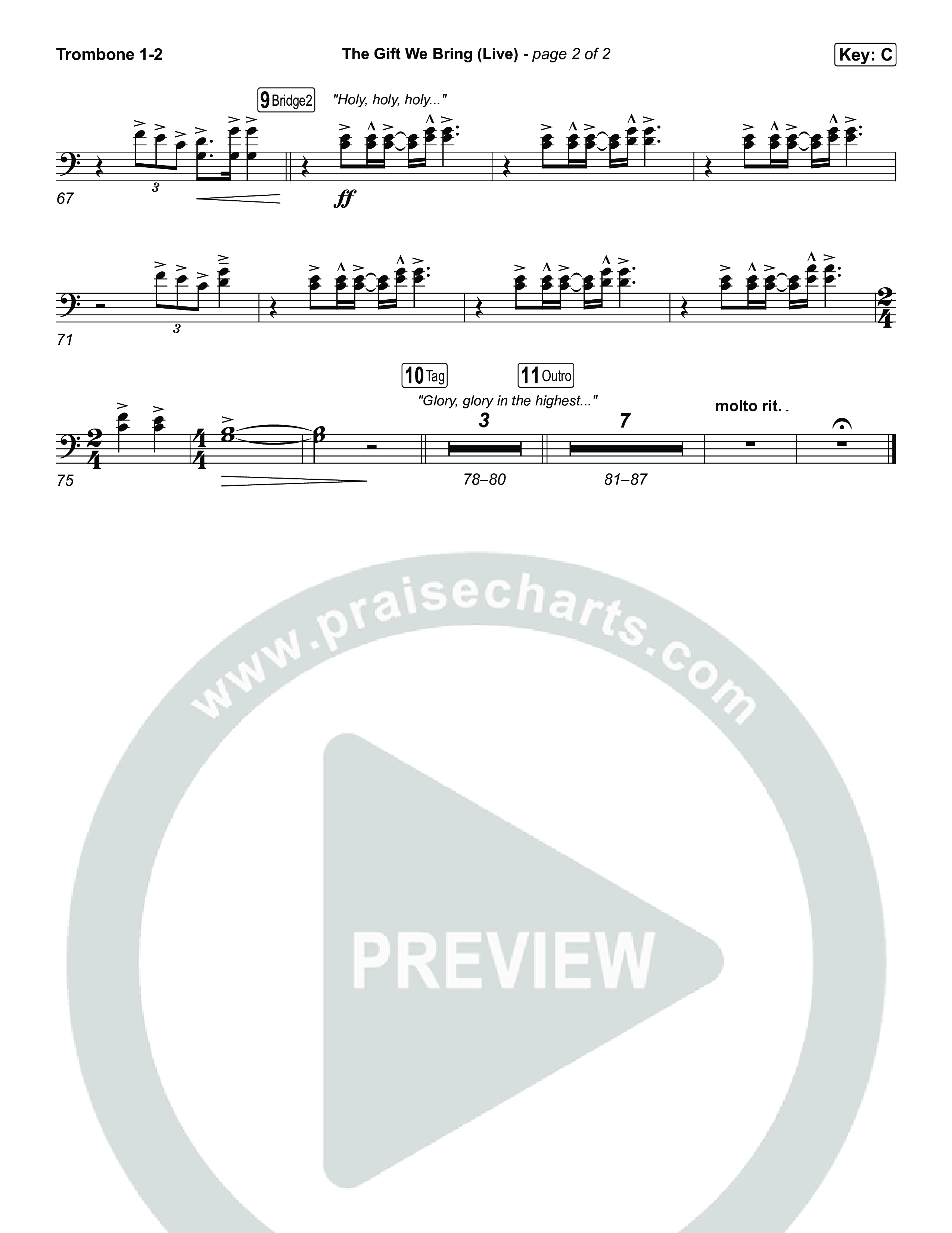 The Gift We Bring (Live) Trombone 1/2 (The Belonging Co / Andrew Holt)