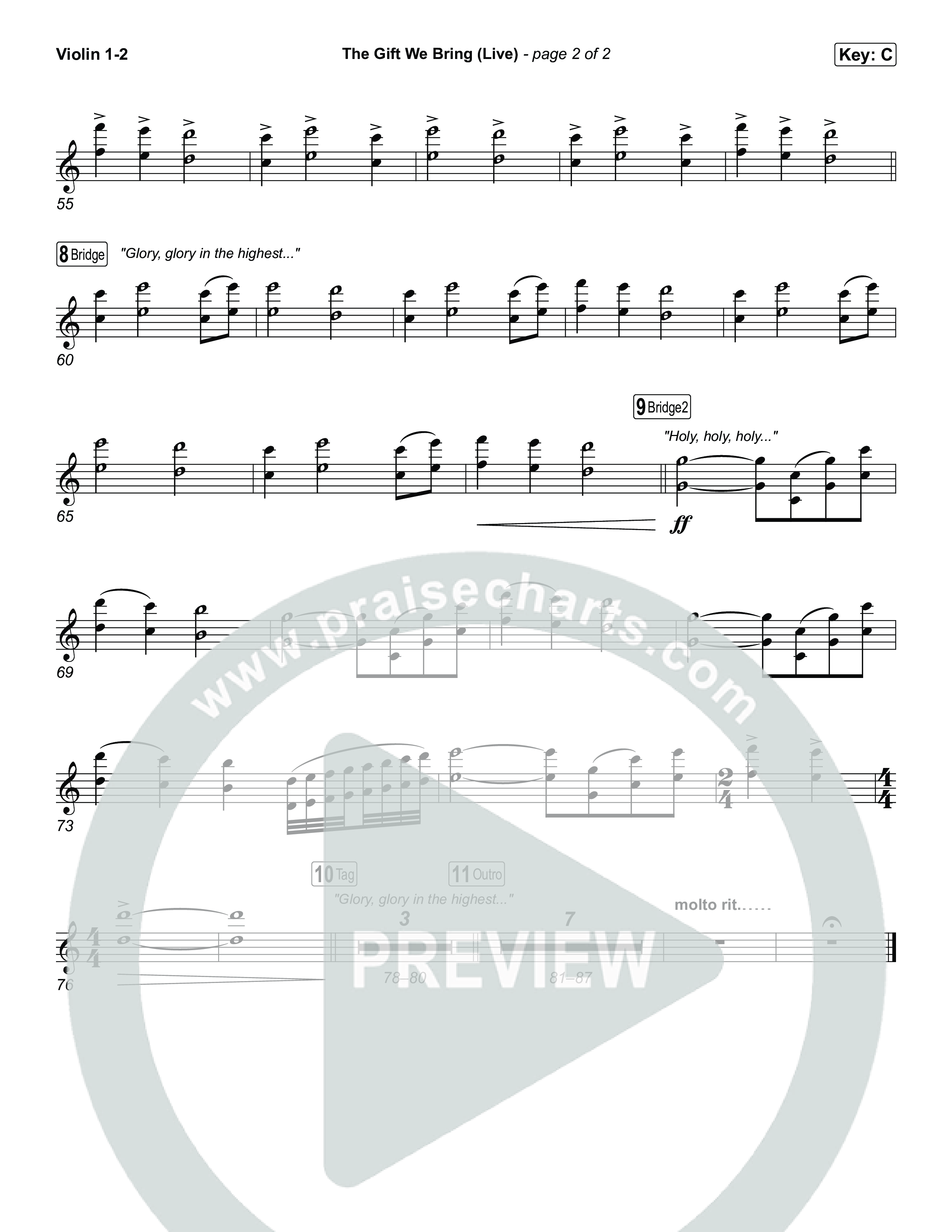 The Gift We Bring (Live) Violin 1,2 (The Belonging Co / Andrew Holt)