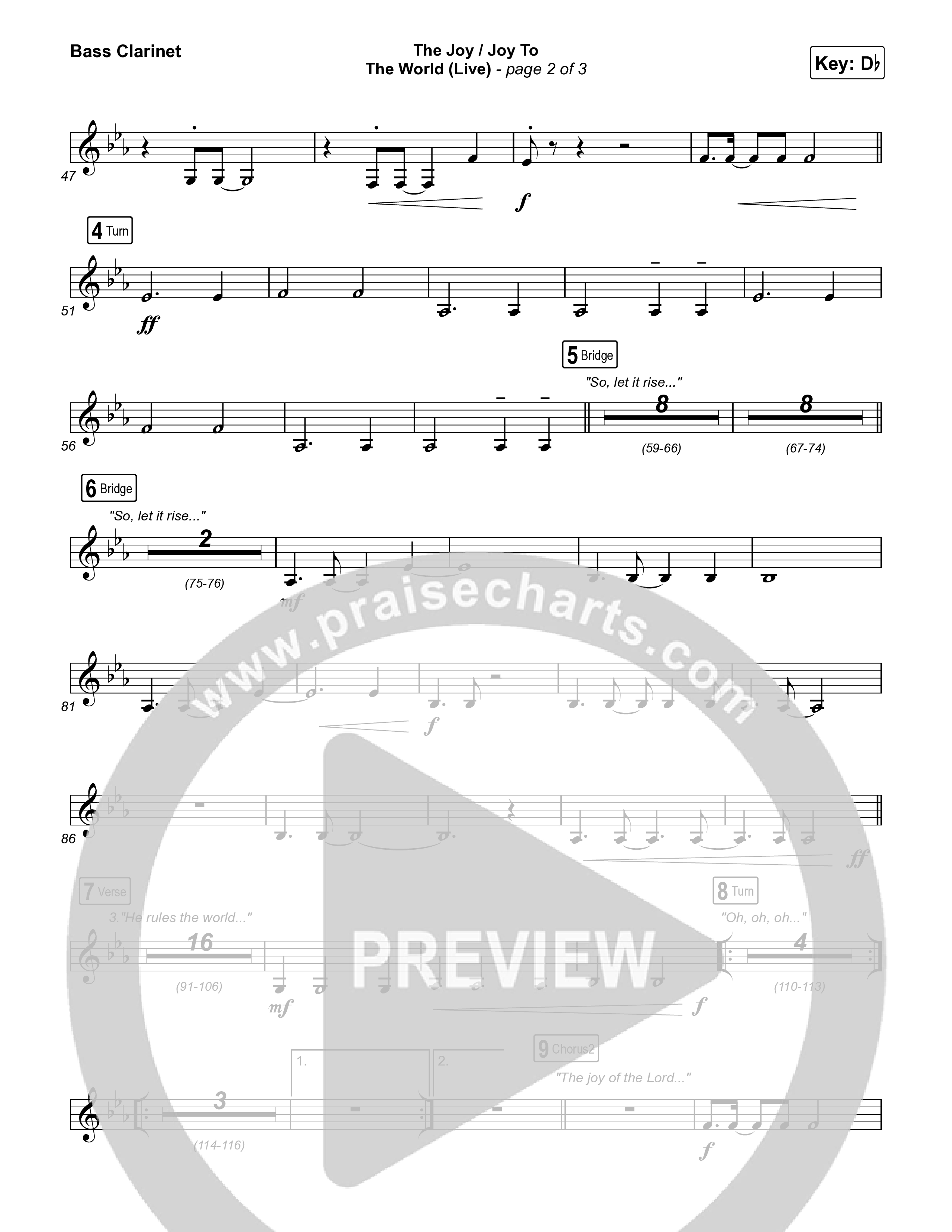 The Joy / Joy To The World (Live) Bass Clarinet (The Belonging Co / David Dennis)