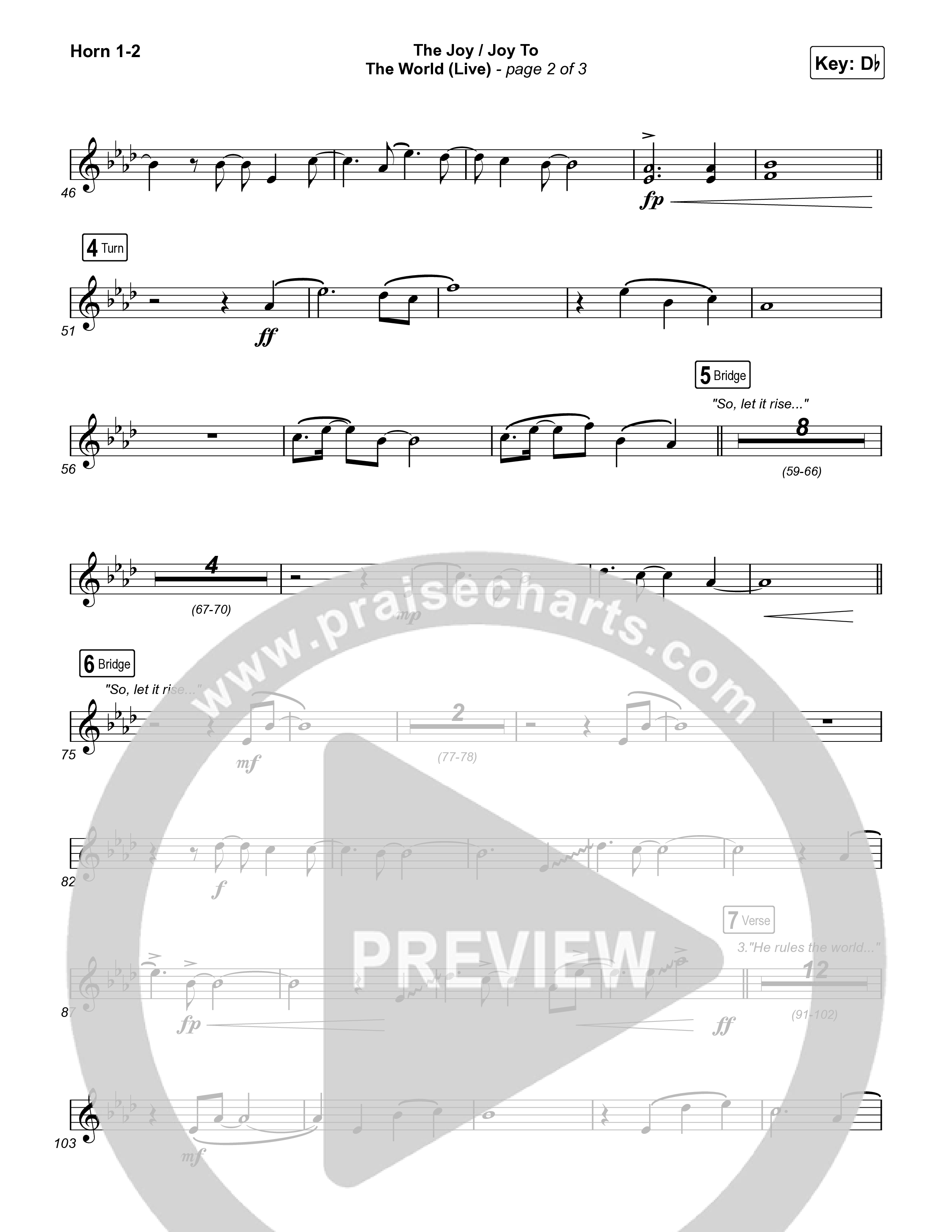 The Joy / Joy To The World (Live) French Horn 1,2 (The Belonging Co / David Dennis)