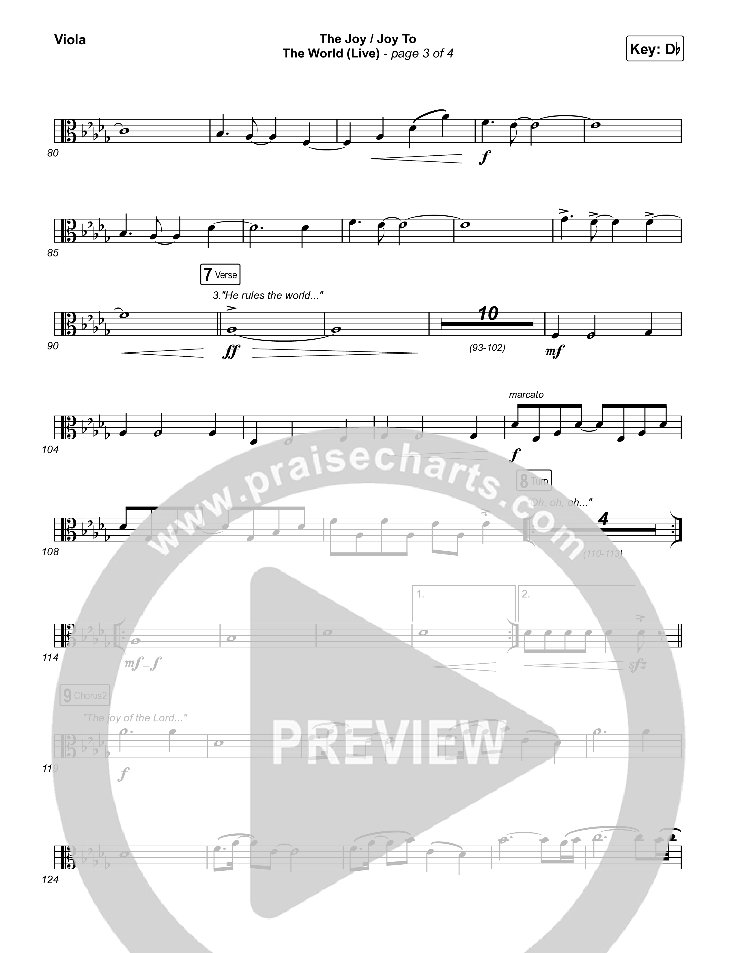 The Joy / Joy To The World (Live) Viola (The Belonging Co / David Dennis)