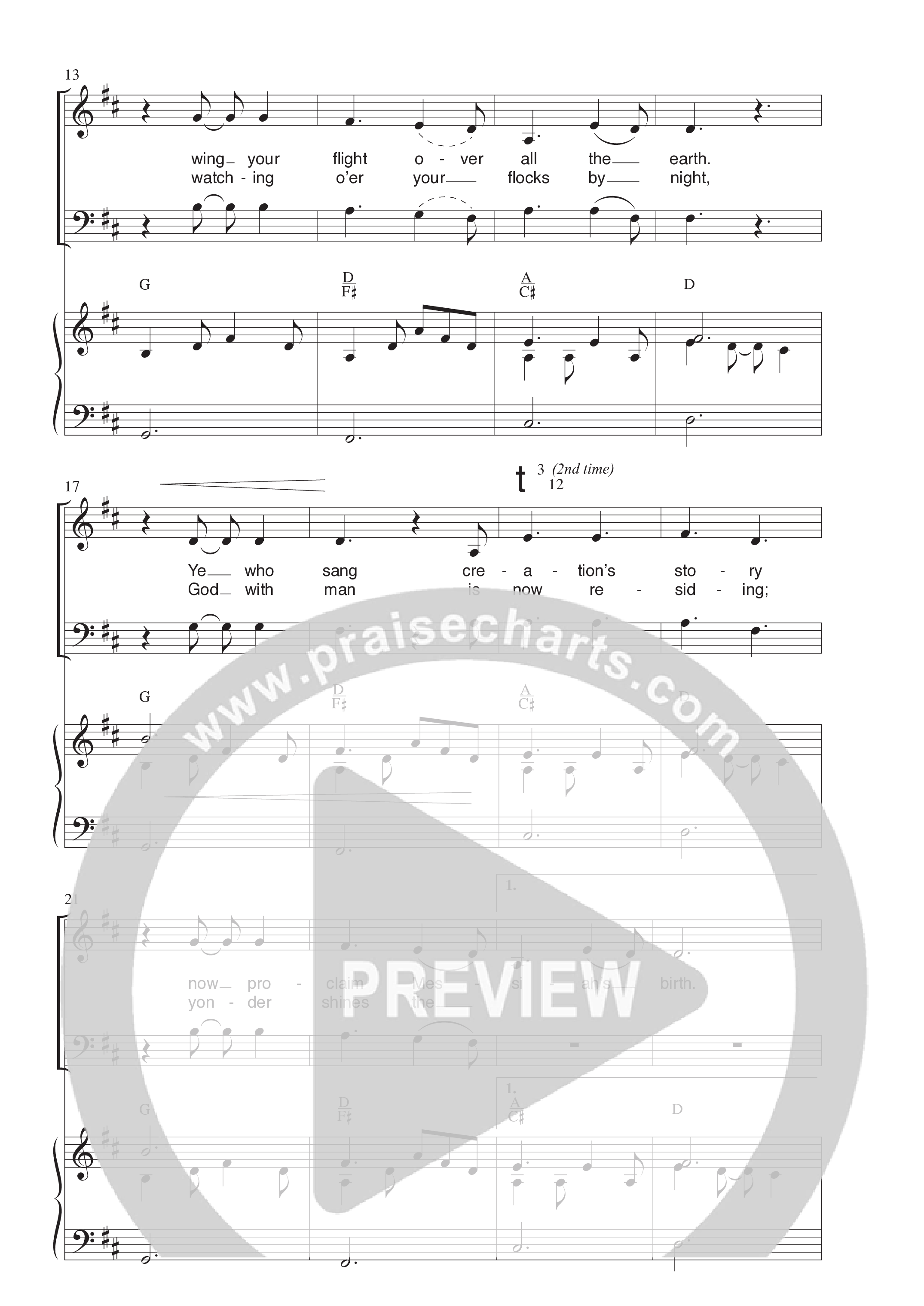 Angels From The Realms Of Glory (Come And Worship) Anthem (SATB/Piano) (Word Music Choral / Arr. Gary Rhodes / Orch. Tim Cates)