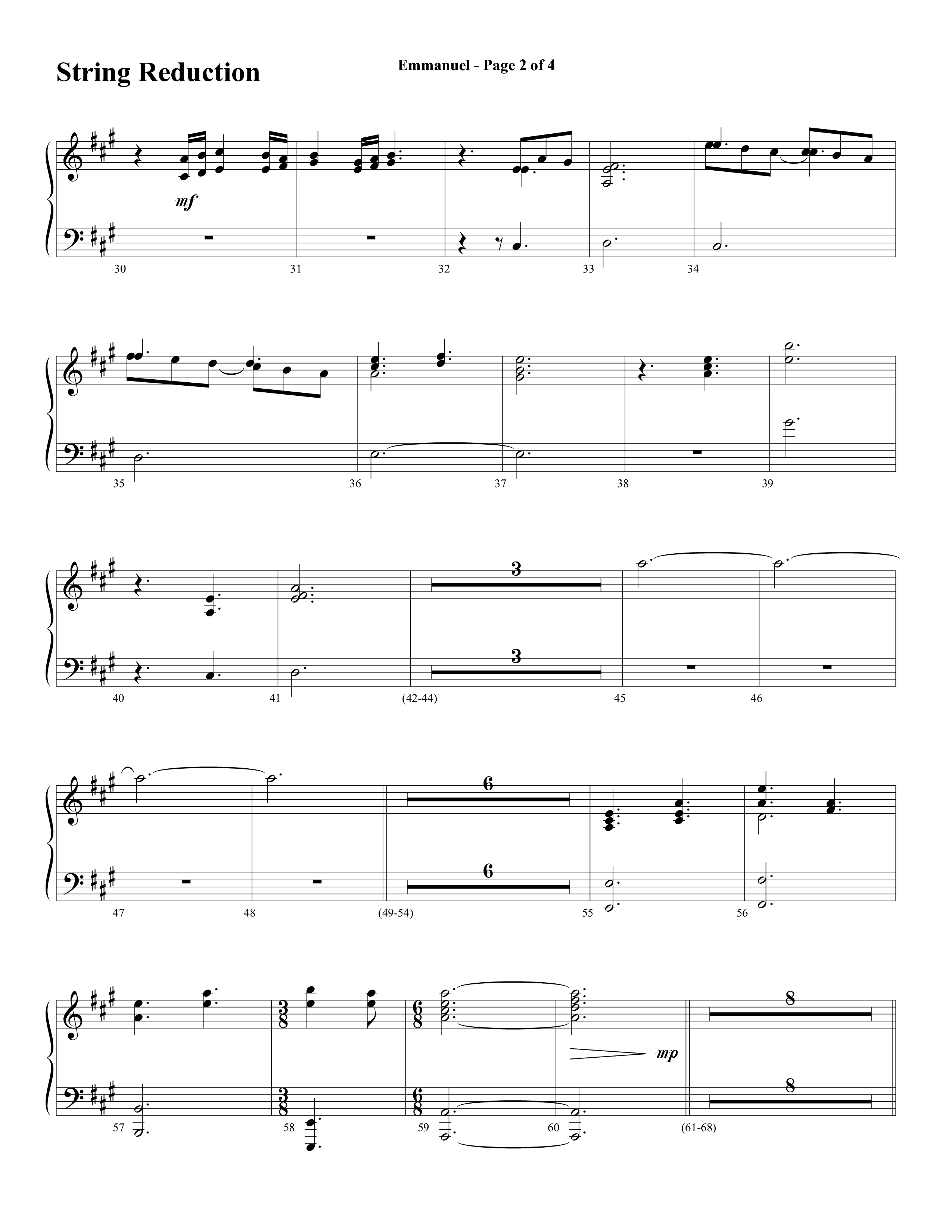 Emmanuel (Hallowed Manger Ground) (Choral Anthem SATB) String Reduction (Word Music Choral / Arr. Dave Williamson)